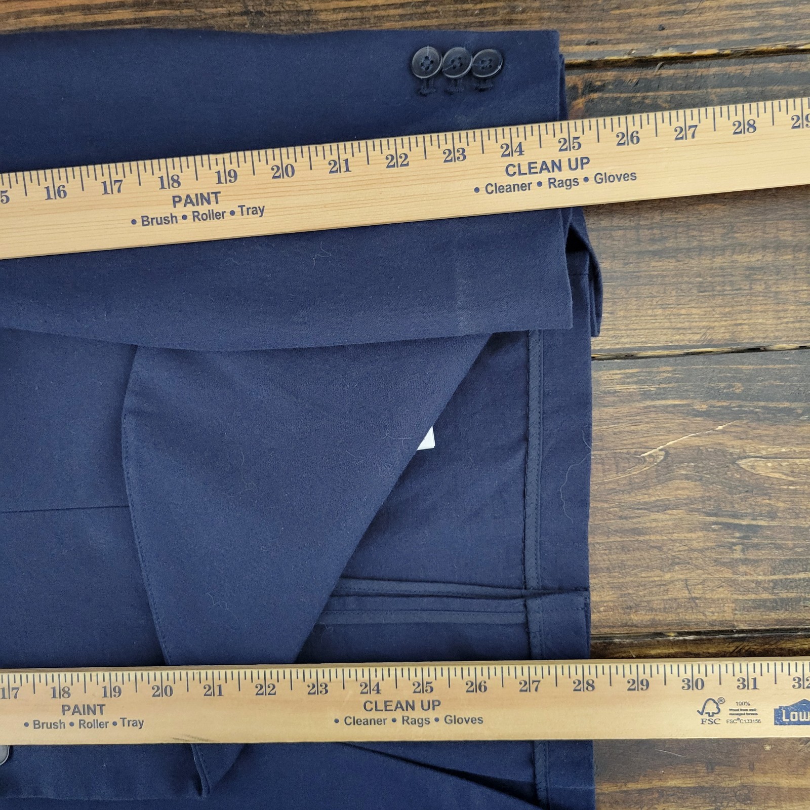 Old Navy Men’s Sport Coat Blazer Two Button Navy Blue Cotton Spandex Size LARGE