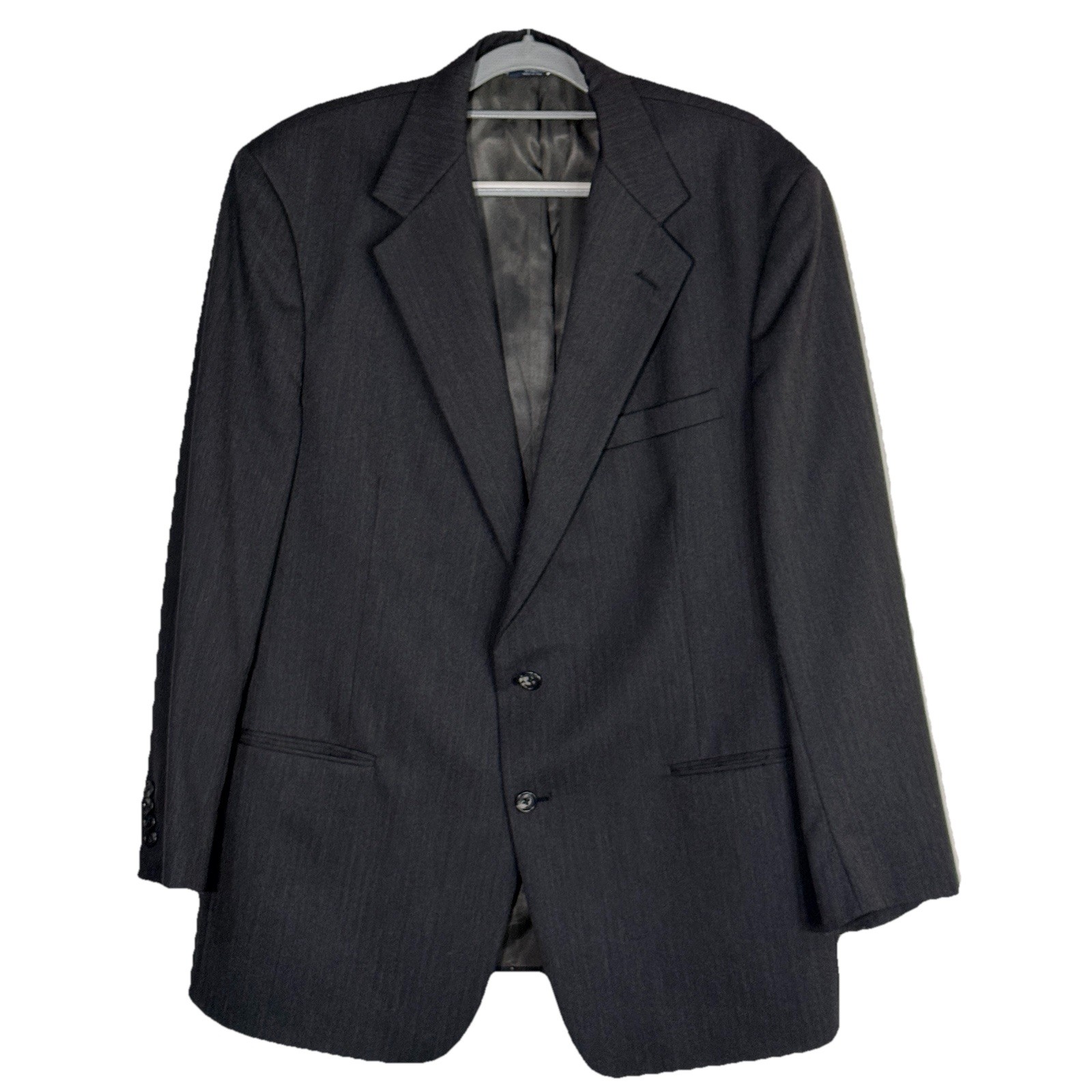 Vintage Polo Ralph Lauren Blazer 46L USA Union Made Wool Herringbone Suit Jacket