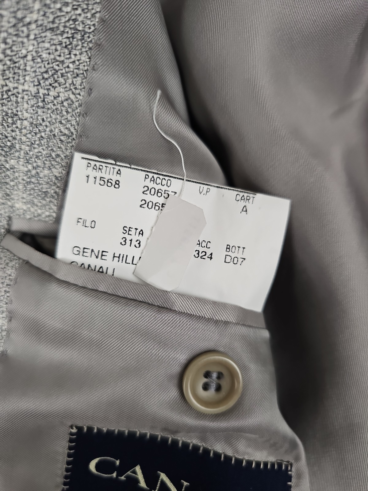 Canali Blazer Wool Silk Linen Sport Coat Jacket Windowpane Gray Mens Size US 48L