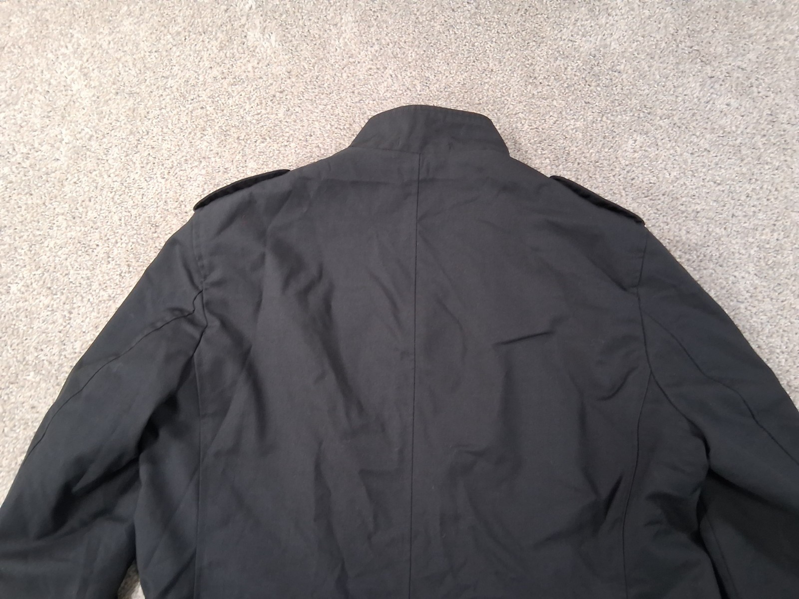 Inserch Mens Jacket XL Pants 38×26.5 Black Button Up Pockets Polyester Blend