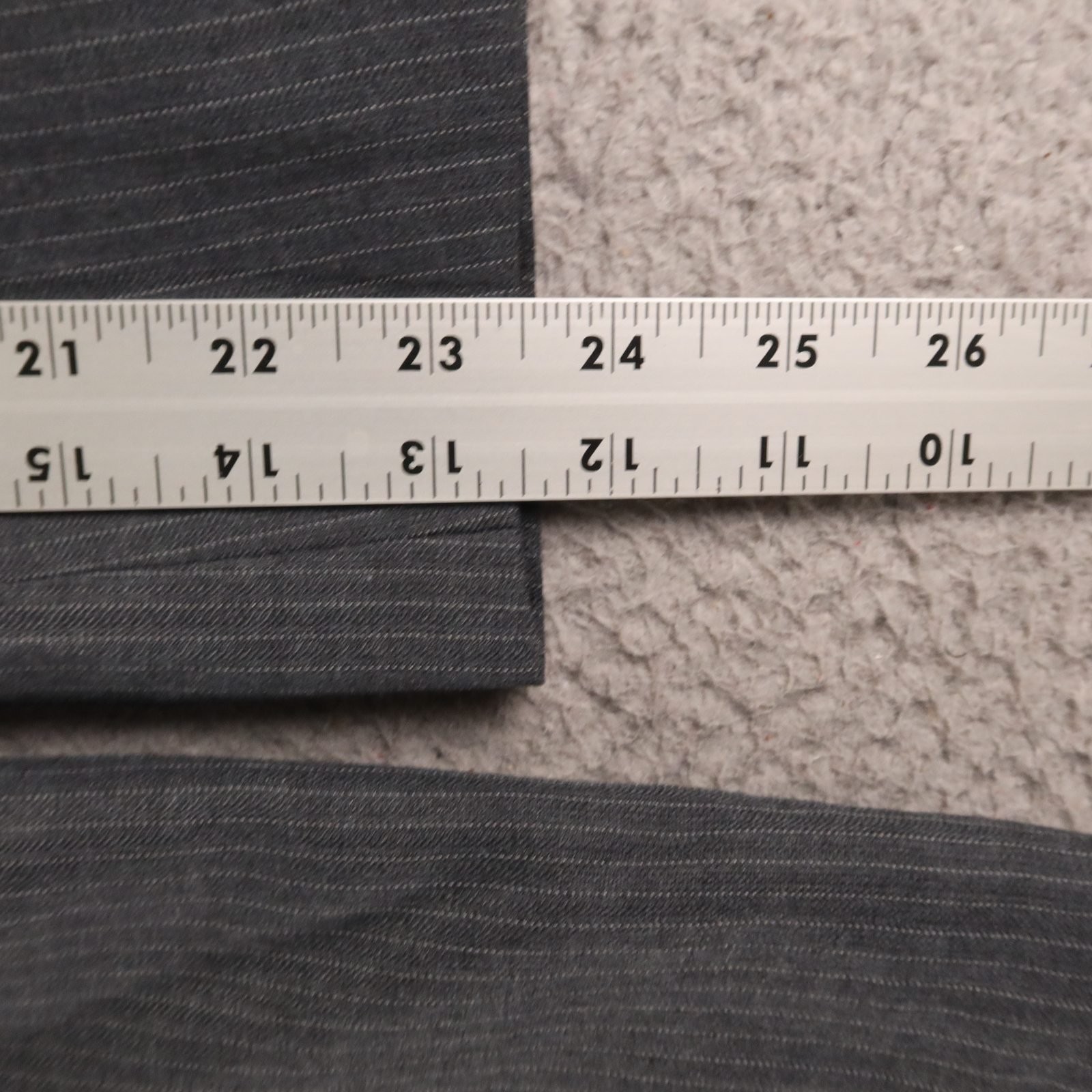 Croft & Barrow Jacket 38R S Gray Pinstripe Polyester Blazer Sport Coat