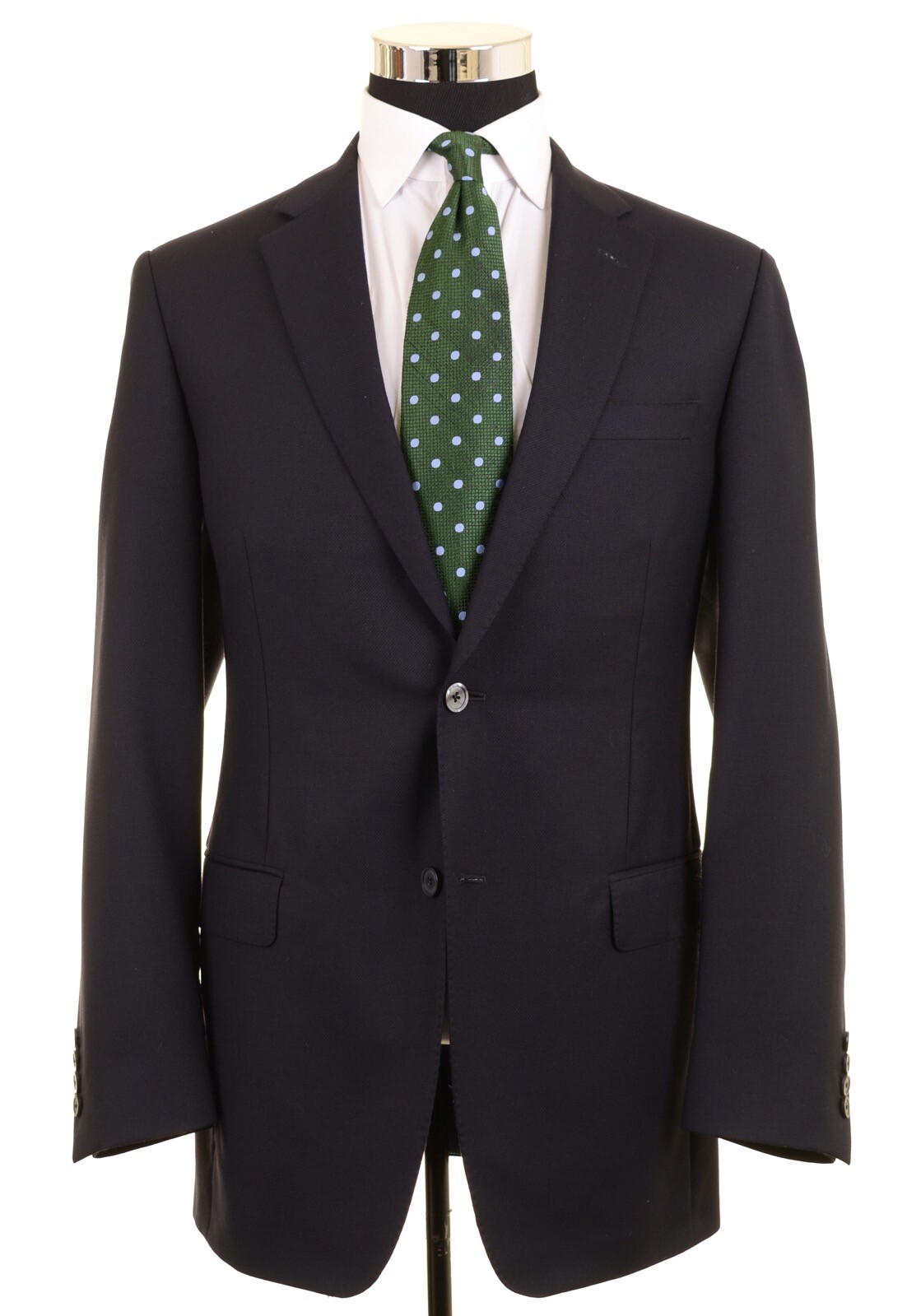 Samuelsohn Metro Woven in ITALY Navy Blue Woven 100% Wool Sport Coat Jacket 42 L