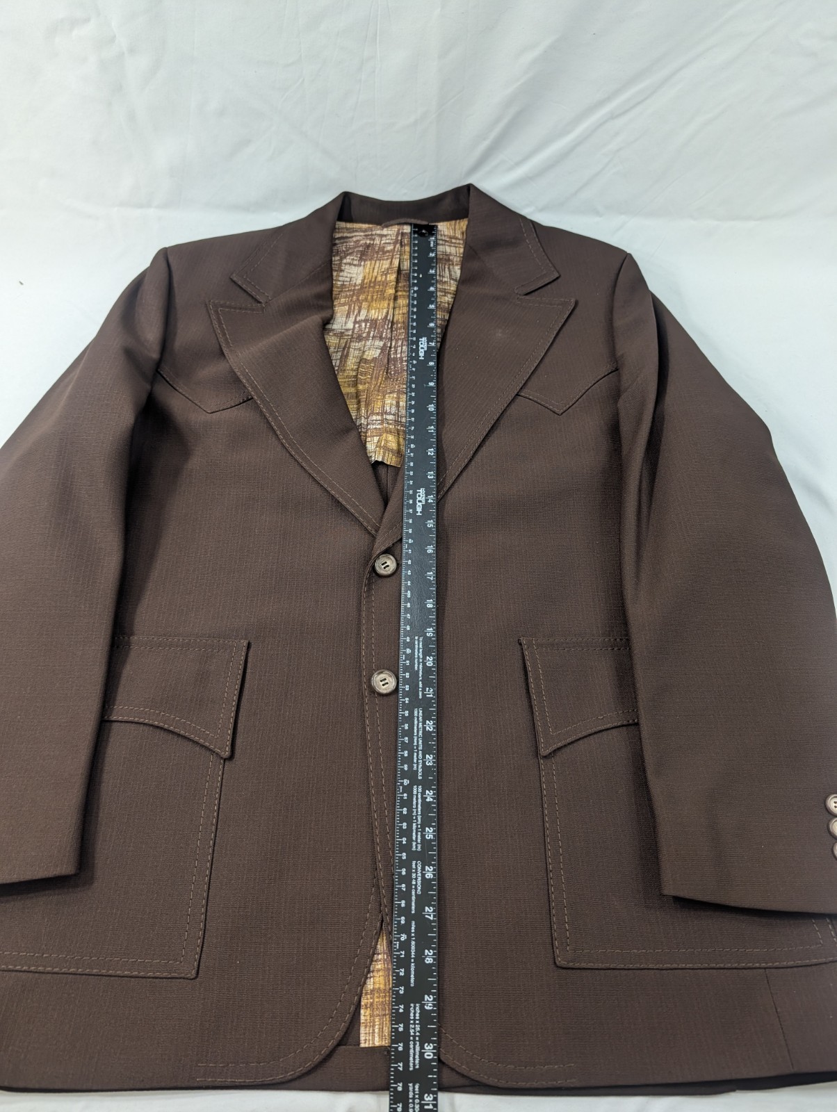 Sheplers Western Cut Sports Jacket Blazer Suit Coat Brown Yokes 44R 46″ Chest