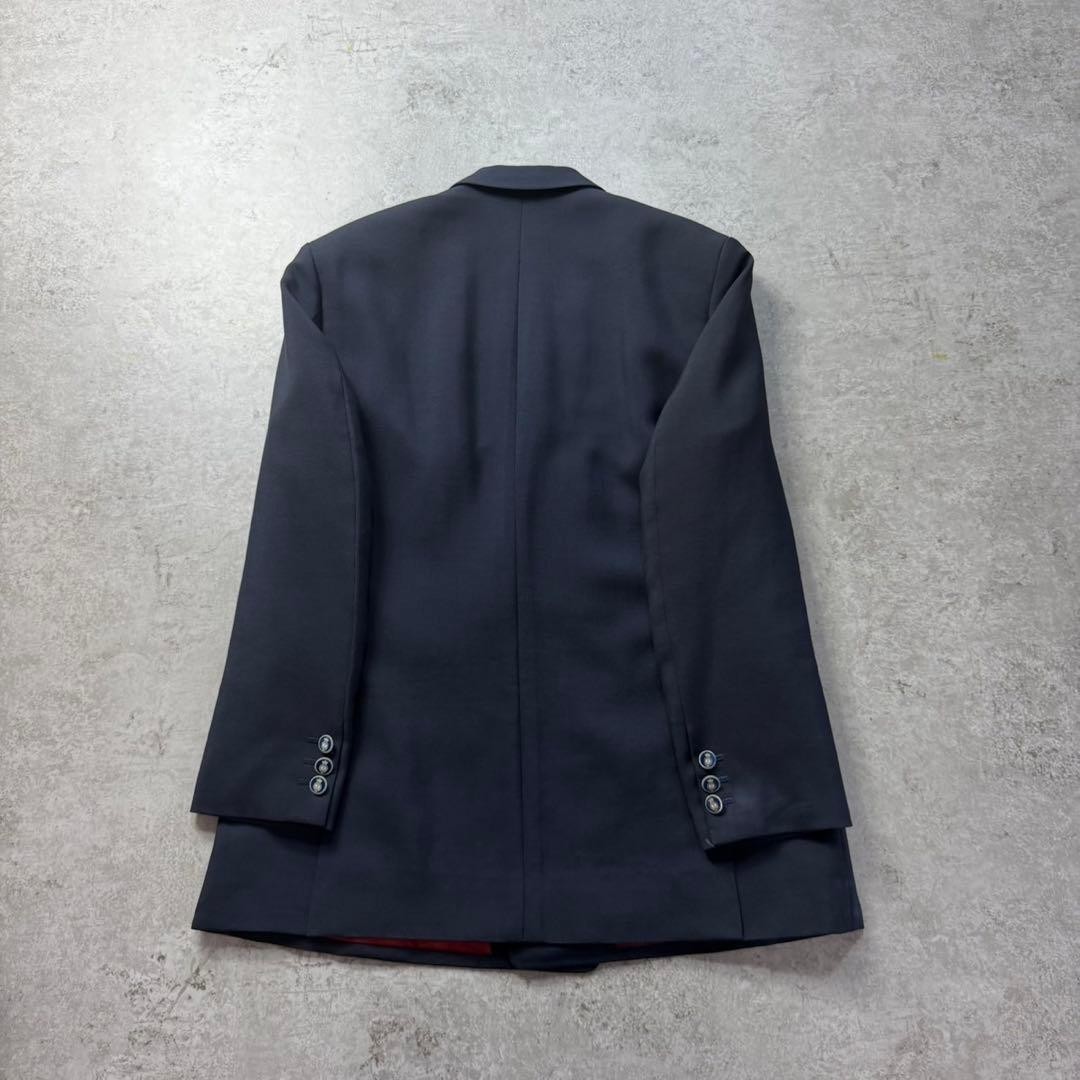 Vintage Men’s Navy Double Breasted 2 Piece Suit Red Lining Size S