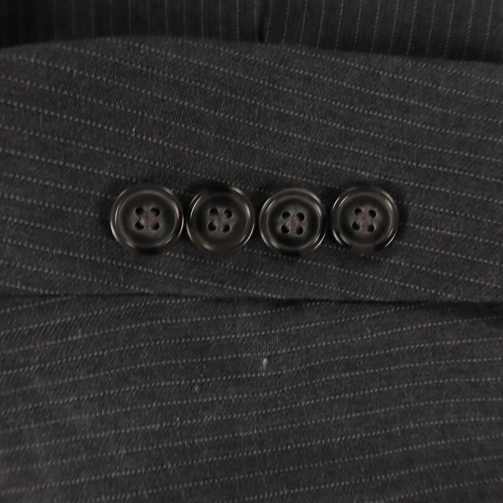 Croft & Barrow Jacket 38R S Gray Pinstripe Polyester Blazer Sport Coat