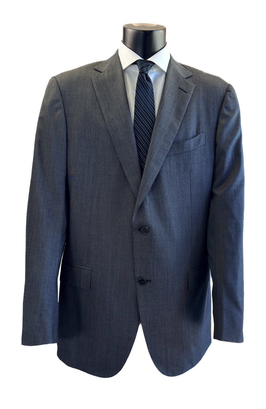 Ermenegildo Zegna 15Milmil 15Silk Sport Coat Blazer 42R Gray Birdeye Switzerland