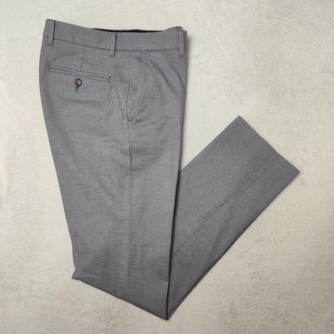 Bonobos Pants Mens 31×32 Gray Slim Stretch Cotton Spandex Tapered Dress Trousers