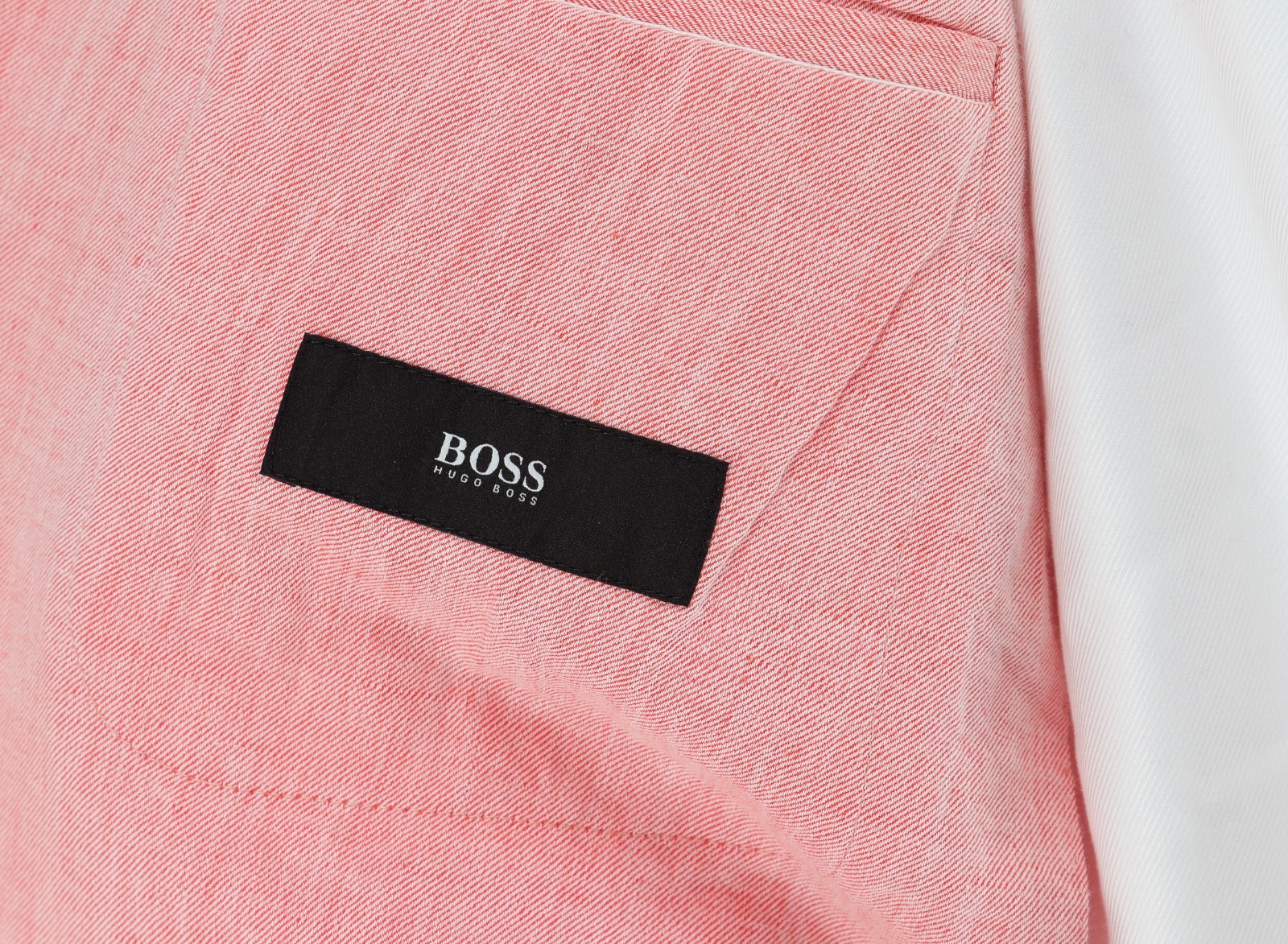 Hugo Boss Men’s Peach Blazer 42R Summer Sport Jacket Linen Cotton Blend