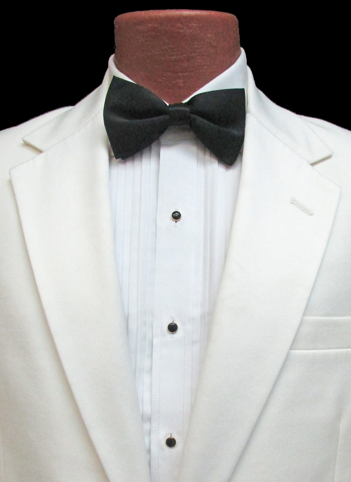 Men’s Perry Ellis Ivory Tuxedo Jacket Two Button with Satin Notch Lapels 40R