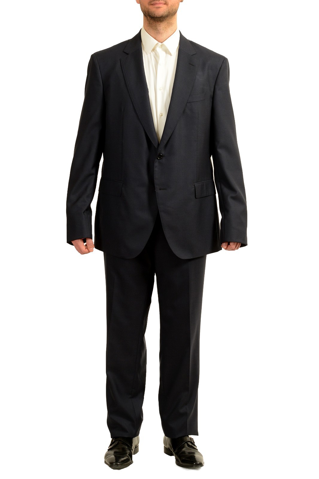 Hugo Boss Men’s “FHarverson2/Garvin2WE” Slim Fit Wool Silk Suit US 48R IT 58R