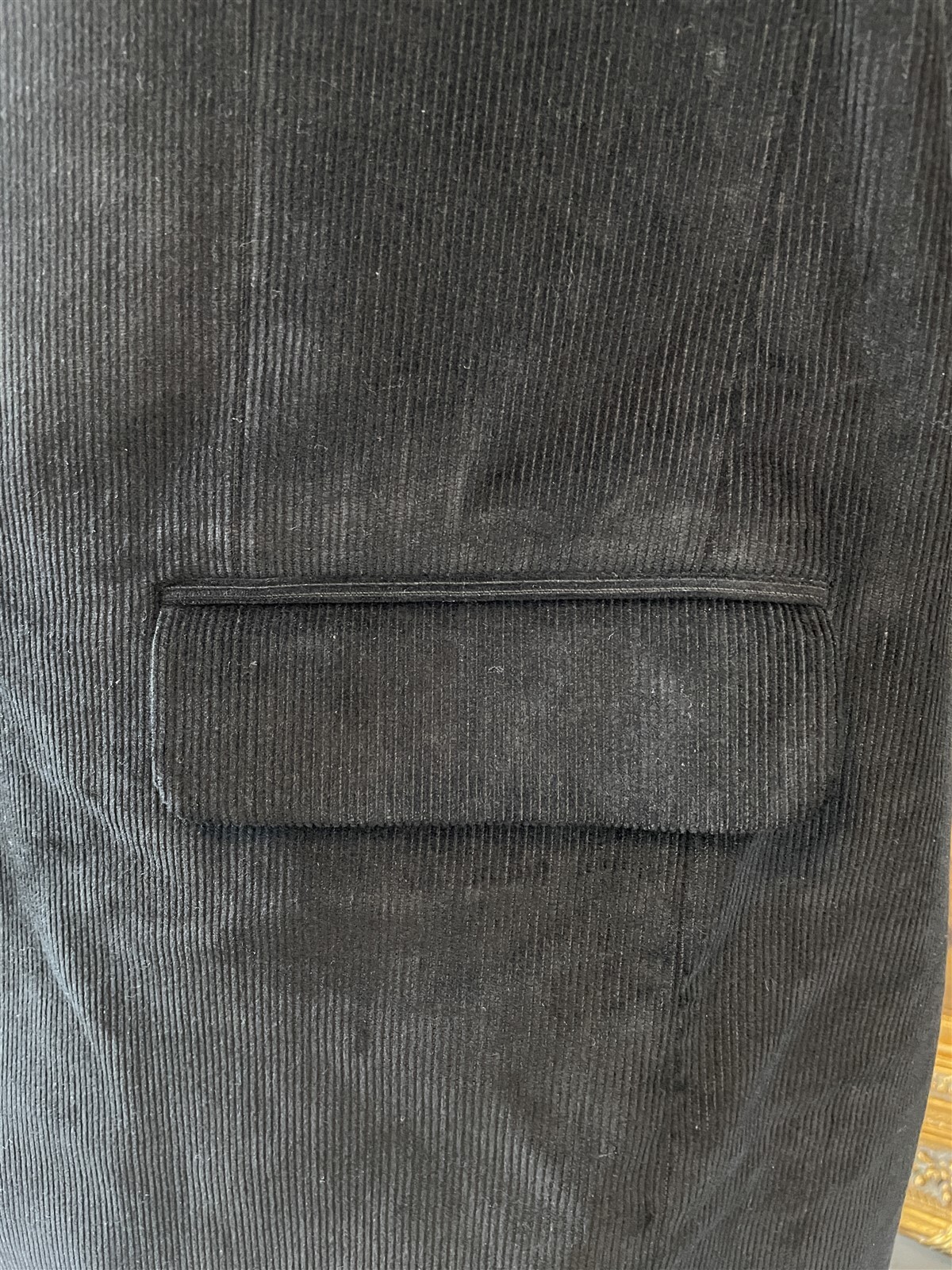 StudioSuits 48R Bespoke Black Corduory 100% Cotton 2Btn Blazer Jacket Sport Coat