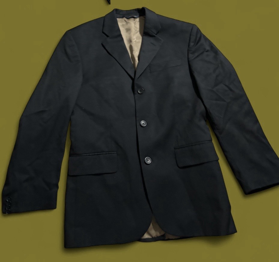 Banana Republic Men’s Navy Pinstripe Wool Blazer Sport Coat Jacket Size 38S