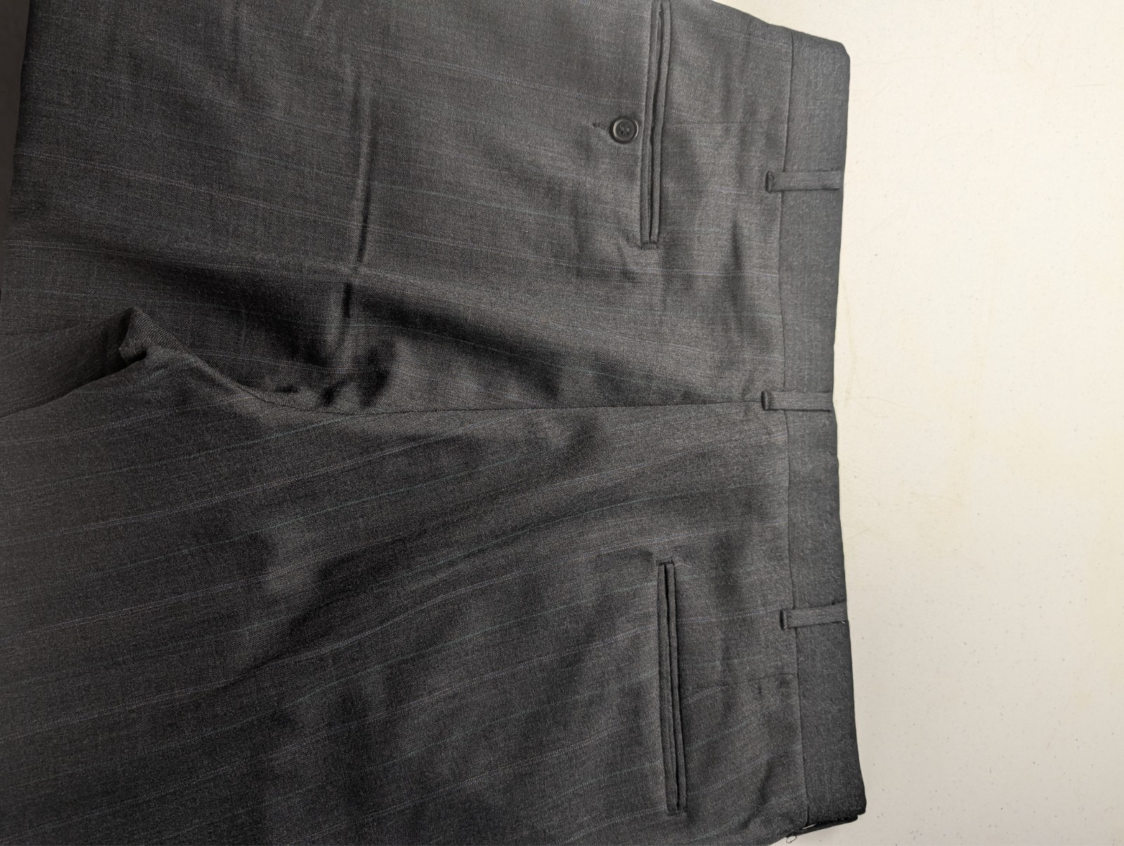 Lacrosse Vintage 2 Piece Suit Mens 44S 38×29 Gray Purple Green Stripe
