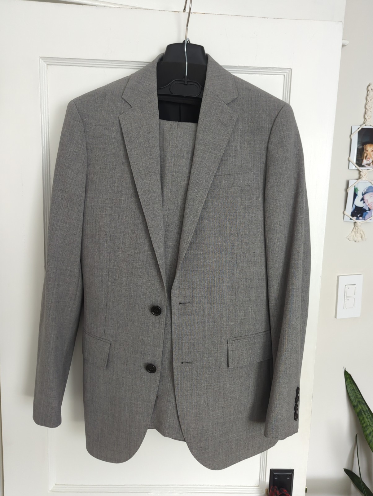 J Crew Ludlow Slim Traveler Suit 36R Gray Wool