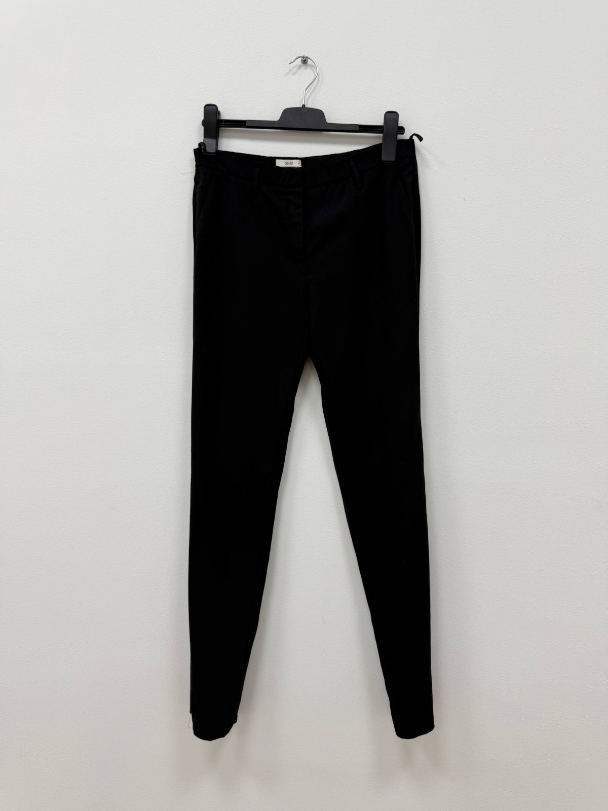 Vintage Prada Milano Black Virgin Wool Tailored Suit Made in Italy IT42