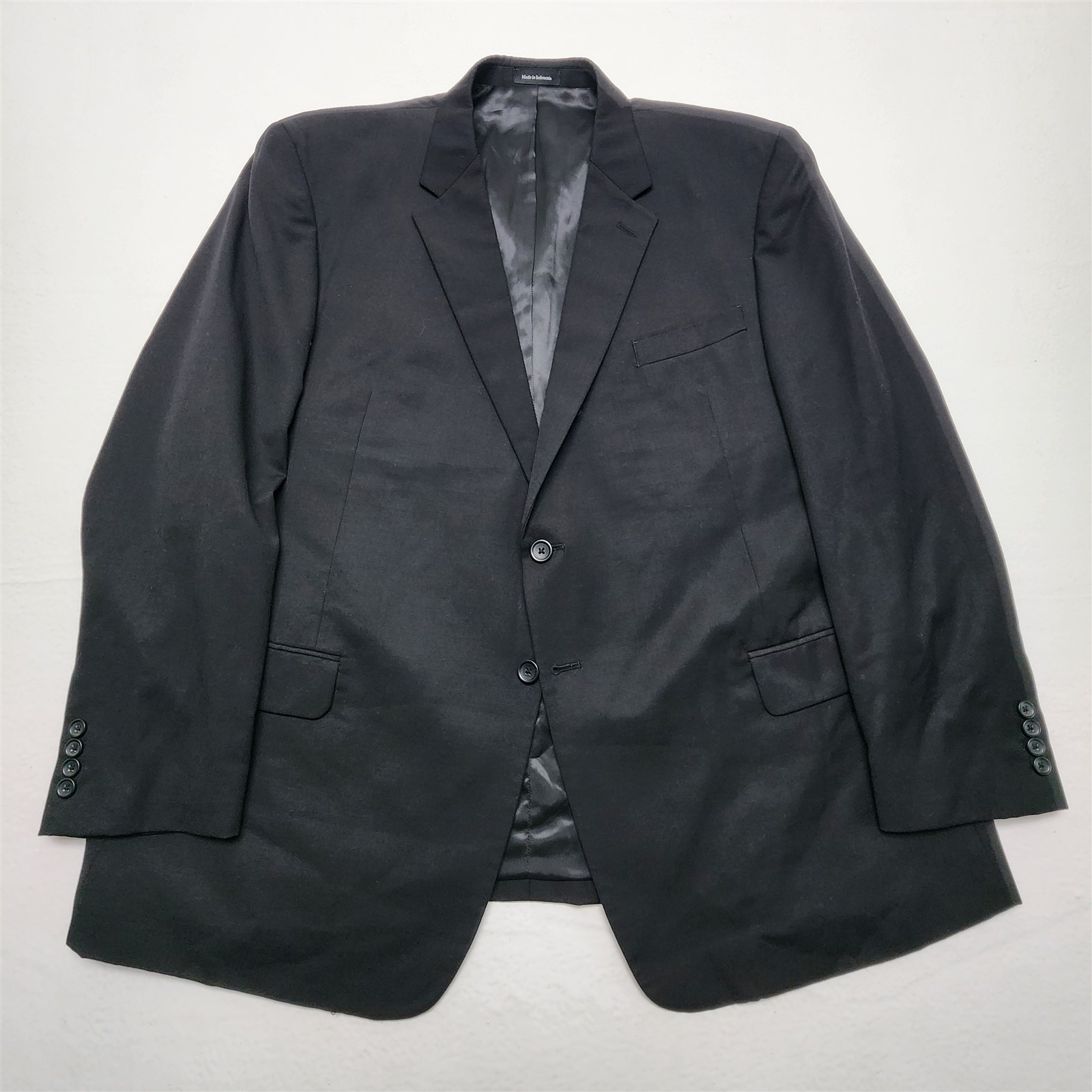 Pronto Uomo Platinum 48R Black Wool Executive Blazer Suit Jacket Sport Coat