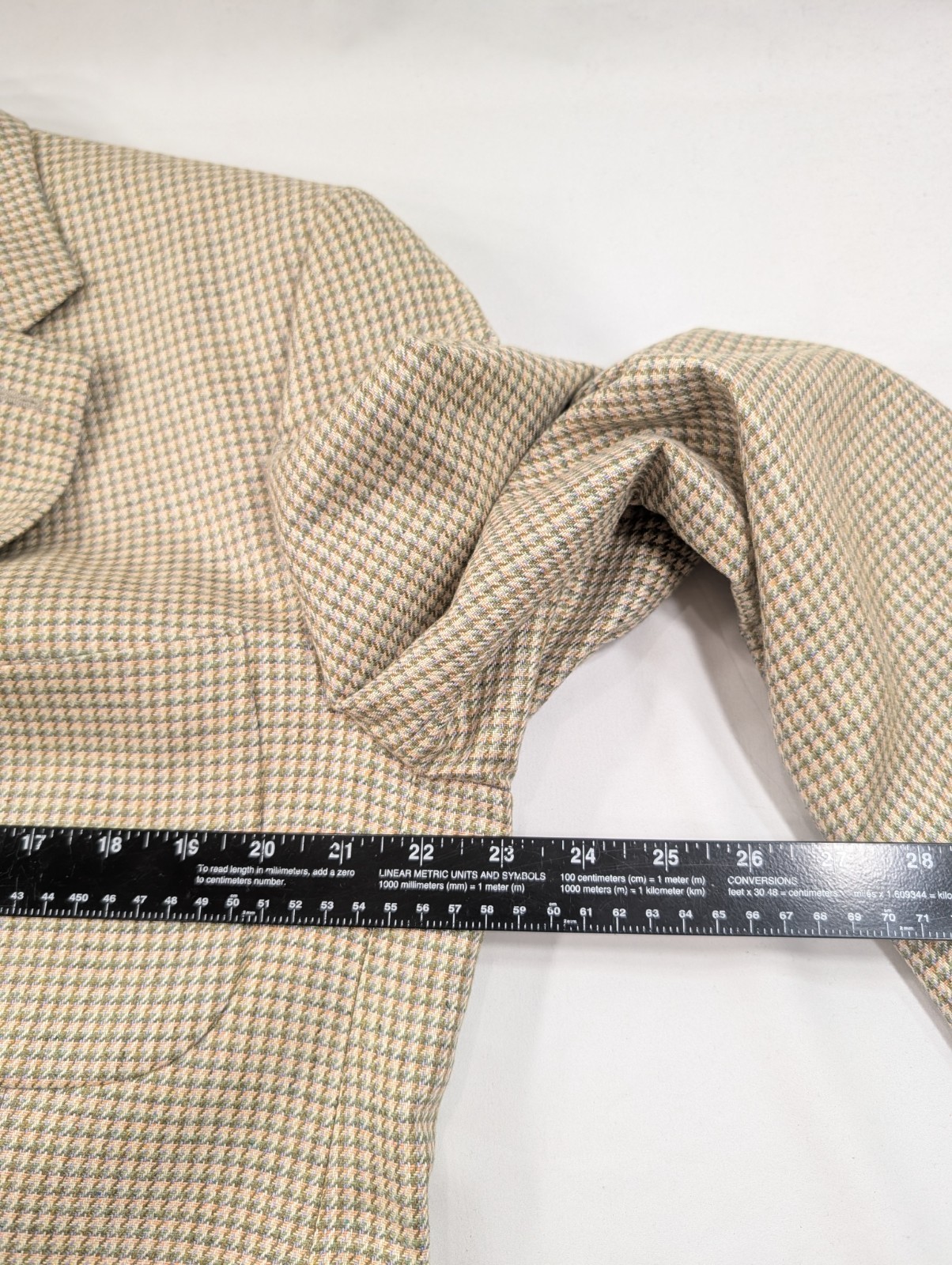 Samuelsohn Steven Giles Blazer Mens 42R Silk Ivory Green Suit Jacket Sport Coat