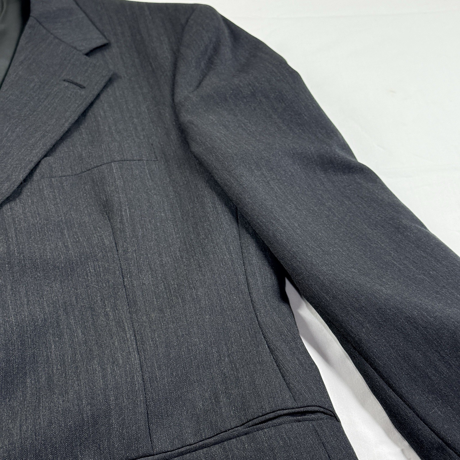 Vintage Polo Ralph Lauren Blazer 46L USA Union Made Wool Herringbone Suit Jacket
