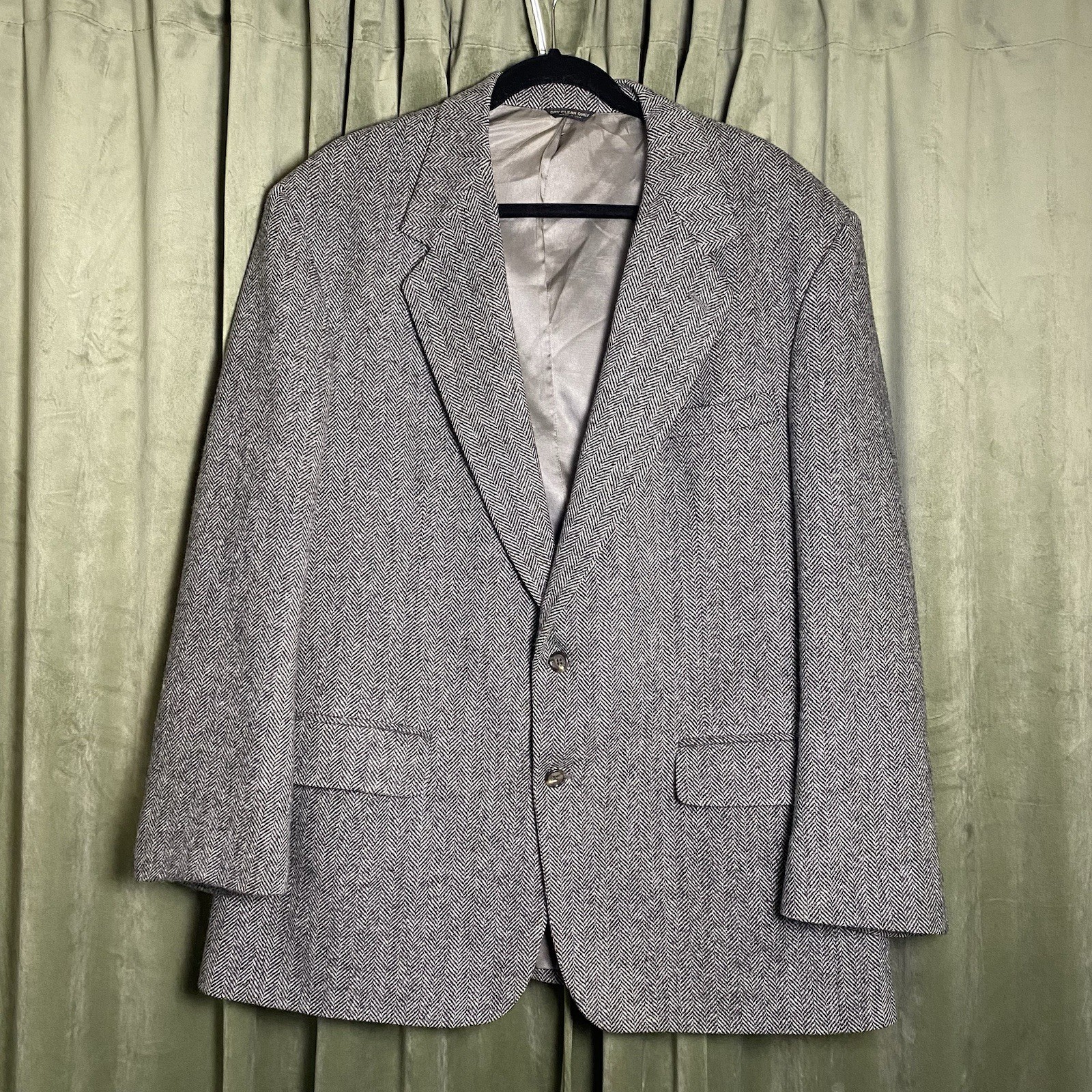 Orvis Tweed Herringbone Wool Blazer Jacket 100% Pure New Wool