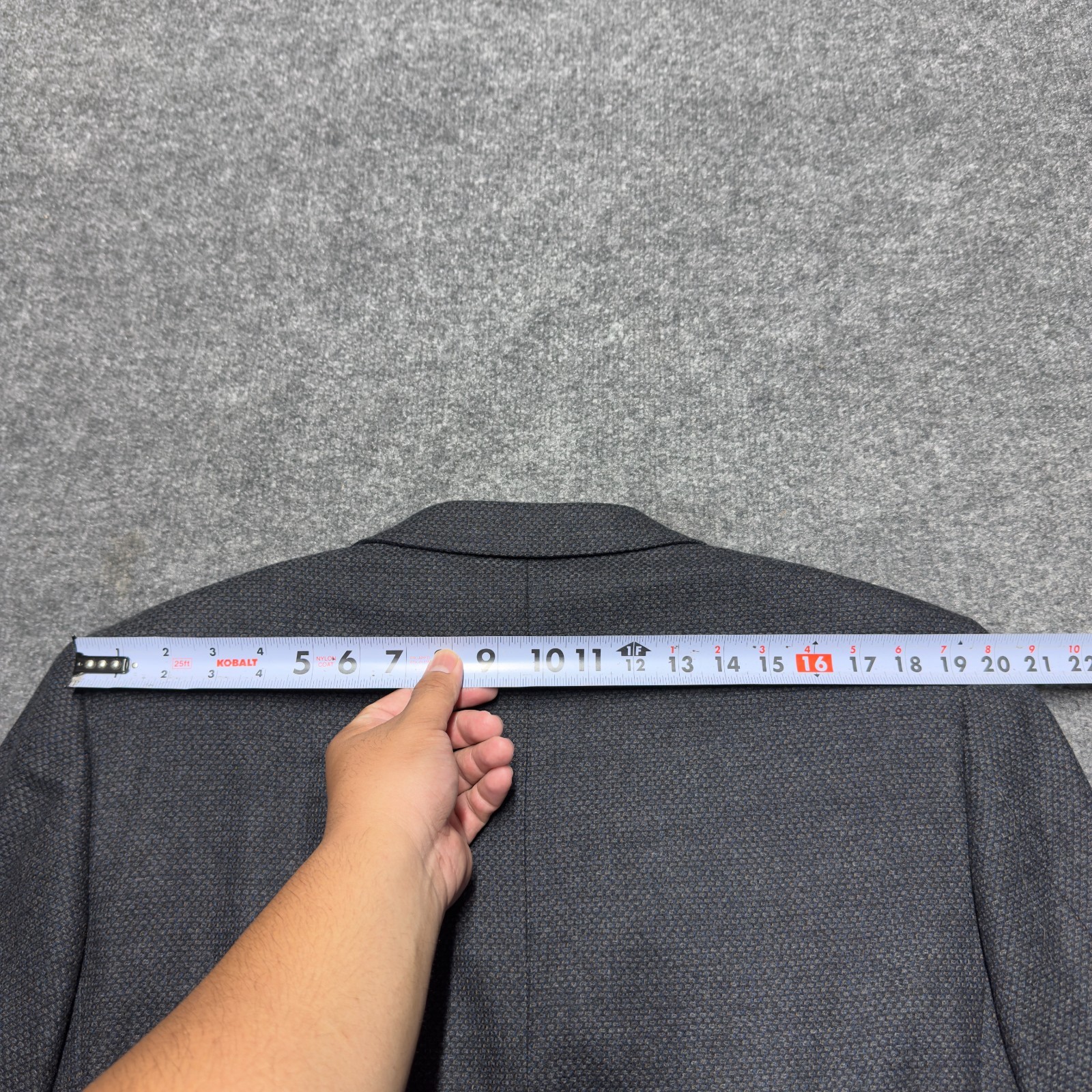 Canali Wool Cashmere Birdseye Hopsack Tweed Blazer Men EU 52 US 42 Italy Gray