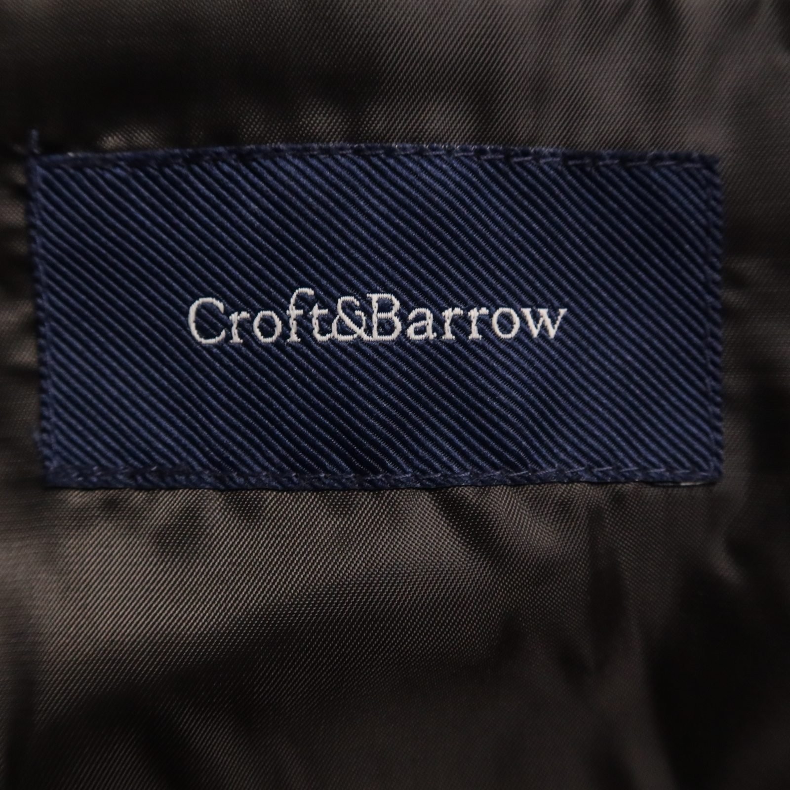 Croft & Barrow Jacket 38R S Gray Pinstripe Polyester Blazer Sport Coat
