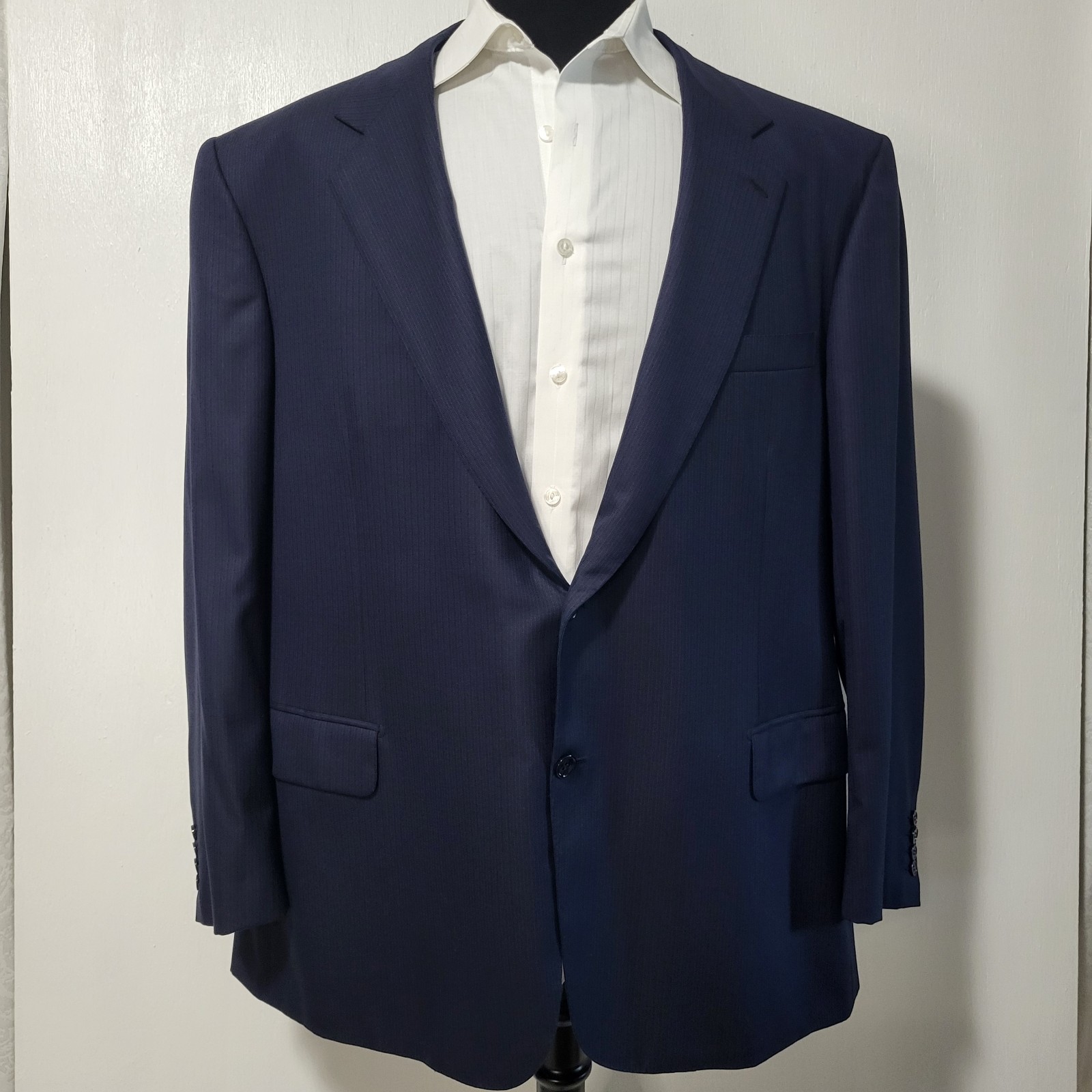 BRIONI Blazer 100% Wool Made In Italy Blazer Sports Coat Jacket Sz 53/43 Blue