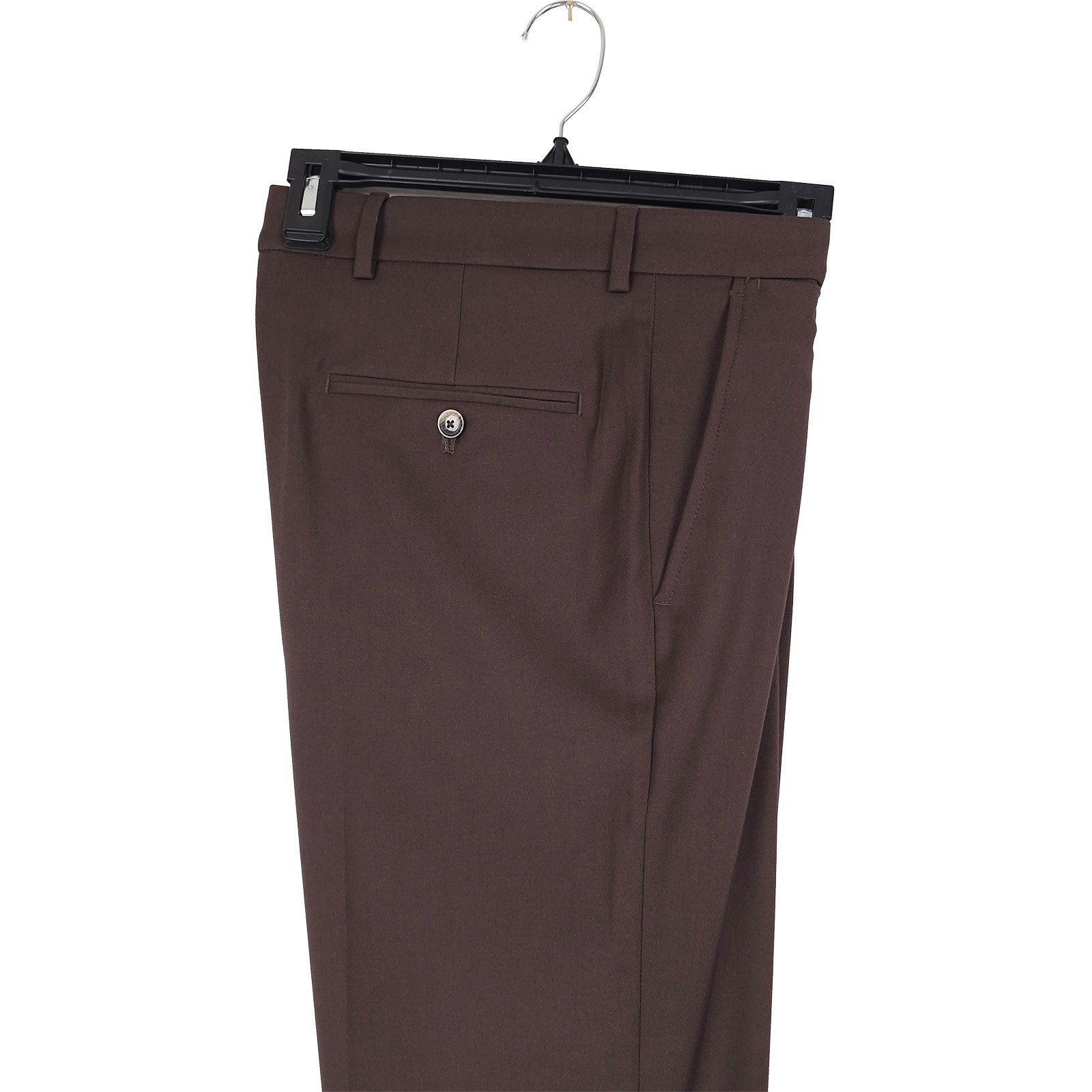 Nautica Mens Modern Fit 2 Piece Suit 38R 32W Brown Solid Stretch NWT
