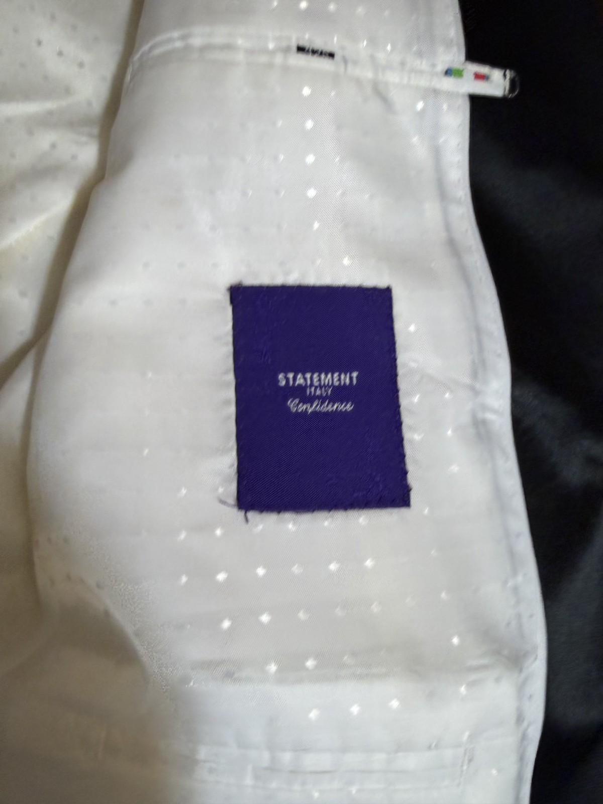 NEW STATEMENT Ivory Tuxedo Dinner Jacket Sport Coat Suit Blazer 42S 150s Wool