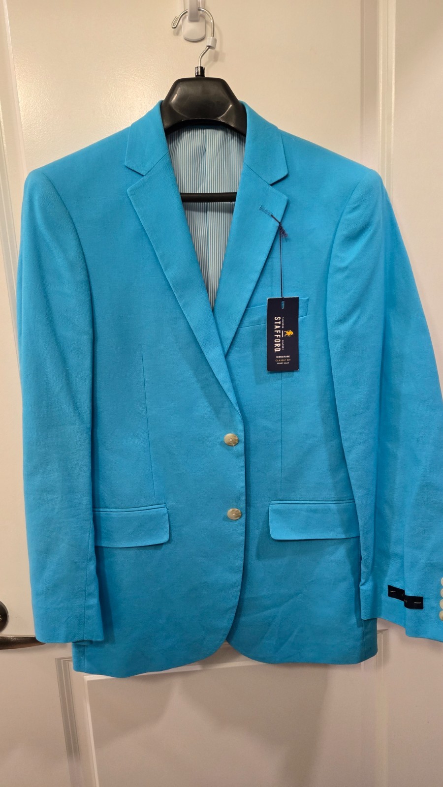 Turquoise Stafford Mens Blazer Sport Coat 38 Regular -new with tags