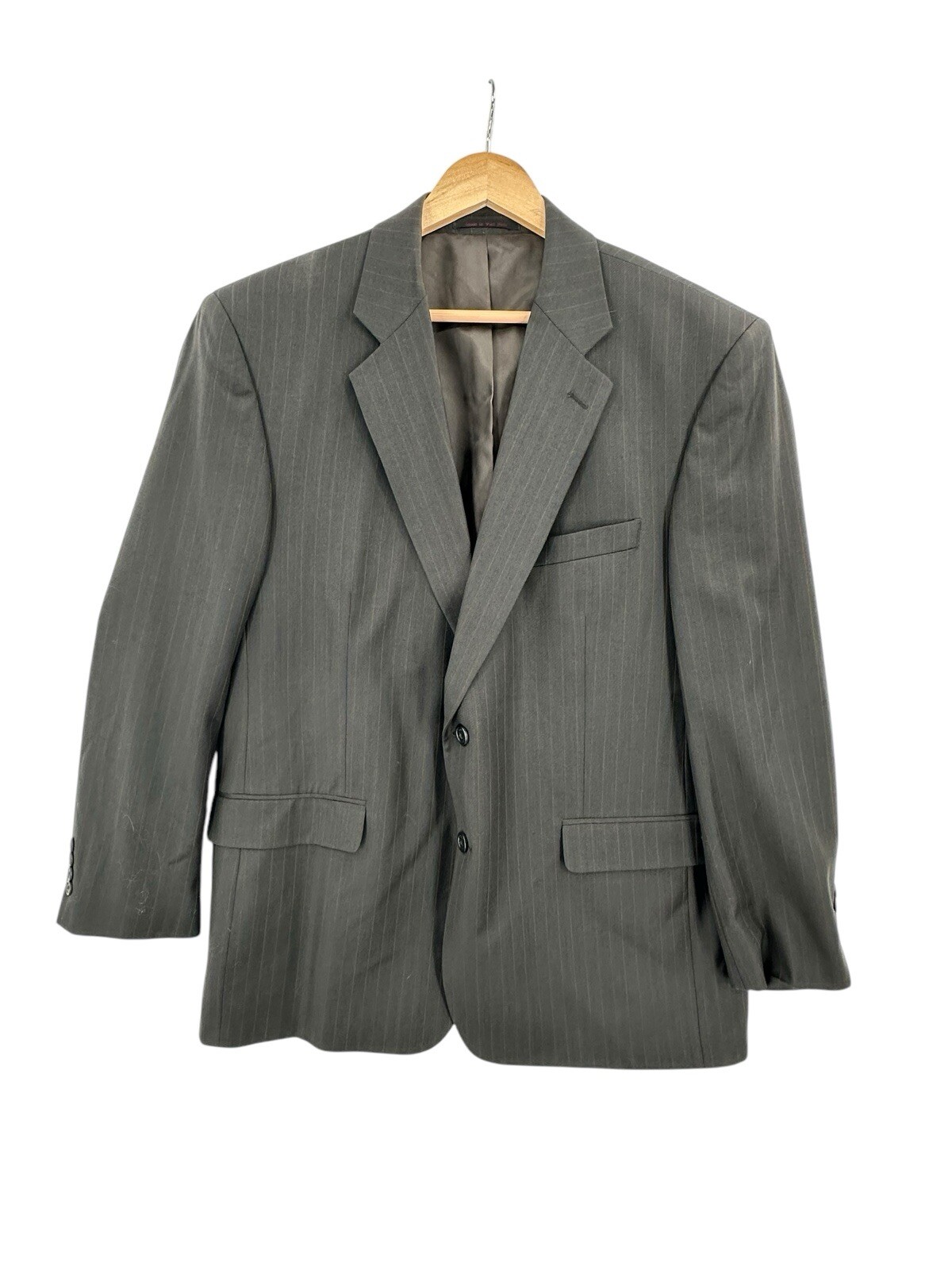 Daniel Gray Travel Concepts Suit Coat Jacket Mens 44R Wool Striped Classic