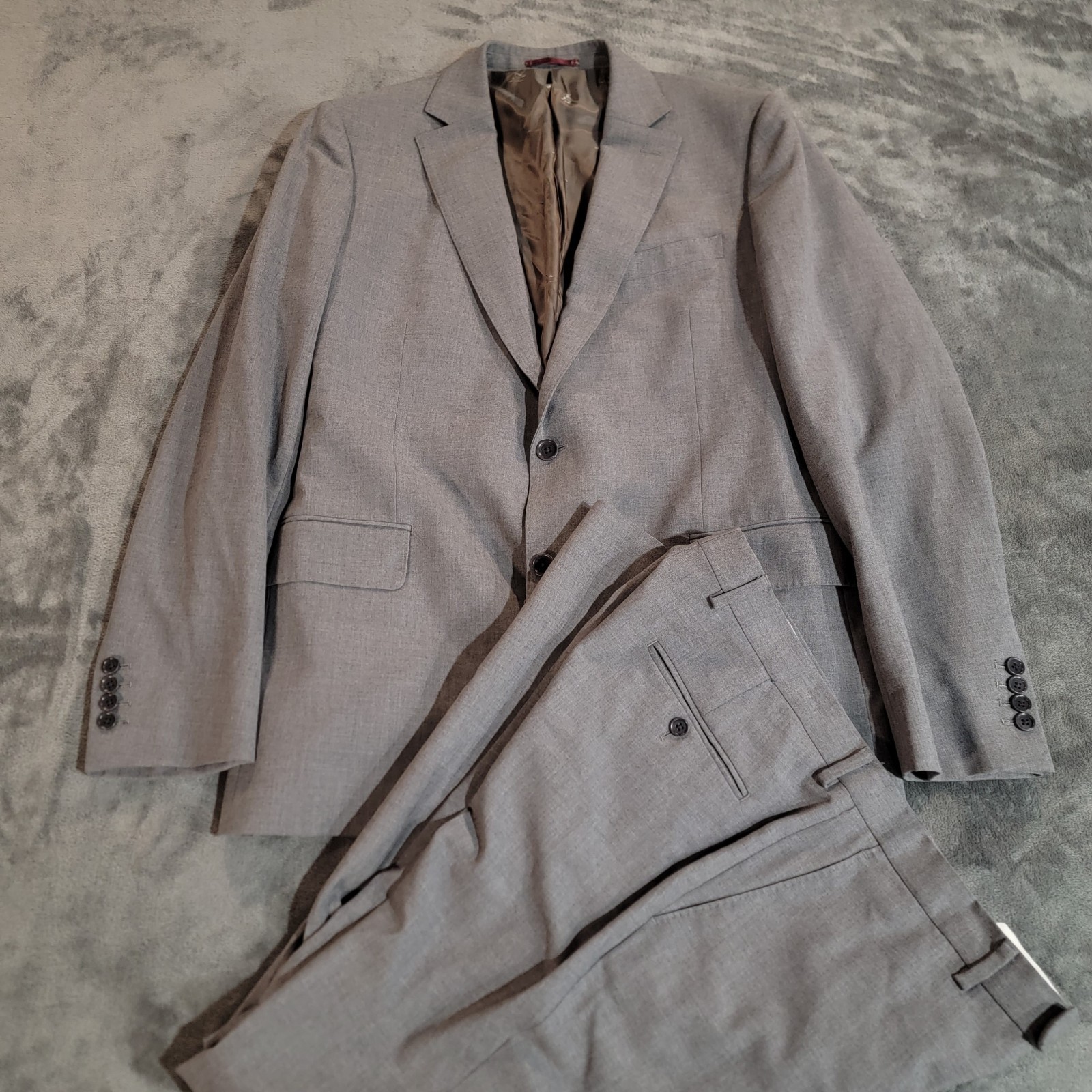 Charles Tyrwhitt Suit Men 44L SLIM Jacket 34×34 Trousers Gray 100% Wool 120s