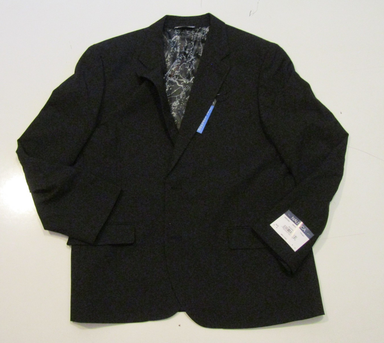 NWT Mens NAUTICA Black Ventura Suit Jacket Sz 44 Short