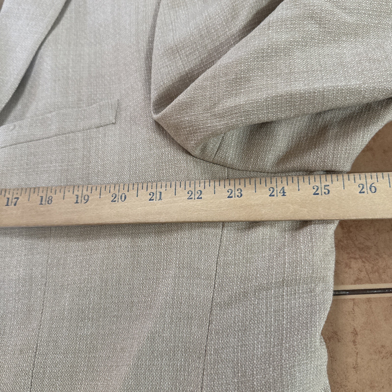 Pronto Moda Super 140’s Merino Wool Sand Brown Lana Lux Blazer Sz 48L Jacket