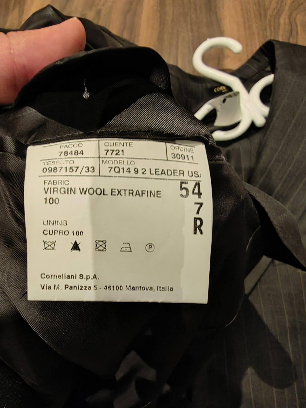 Corneliani 2-Piece Wool Suit Grey Size 44 R – 7 US | 54 EU | 38 W