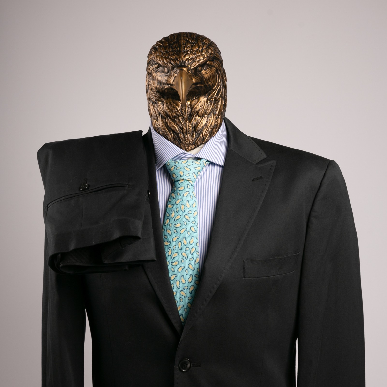 NWT $2350 PATRICK HELLMANN Pure Cotton Peak Lapel Suit Midnight Blue 46US/56IT