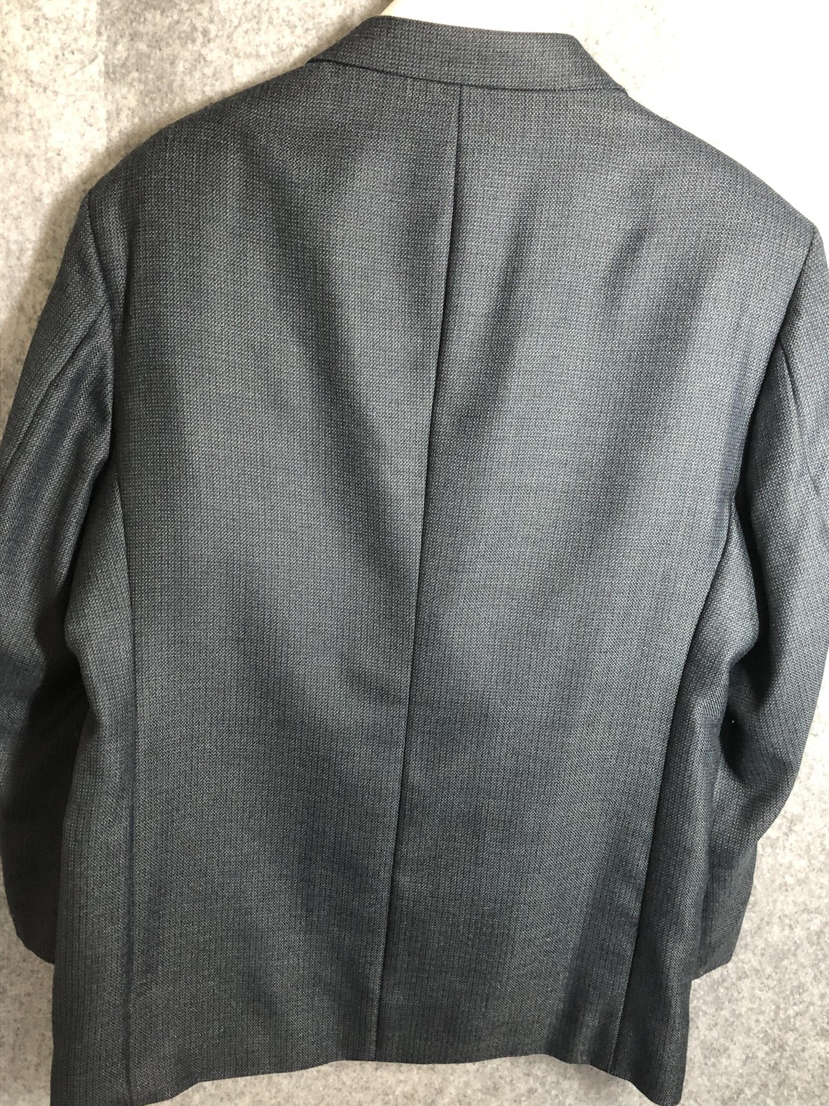 Haggar Blazer Mens 44R Gray Polyester Wool Tweed Sport Coat Jacket Classic