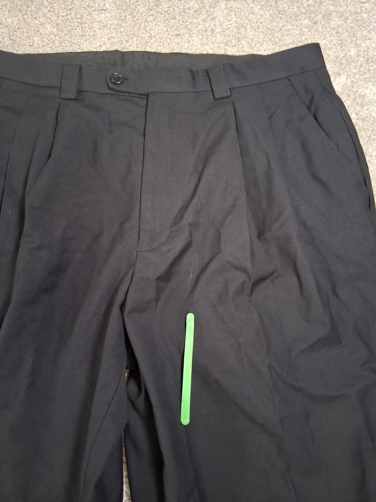 Inserch Mens Jacket XL Pants 38×26.5 Black Button Up Pockets Polyester Blend