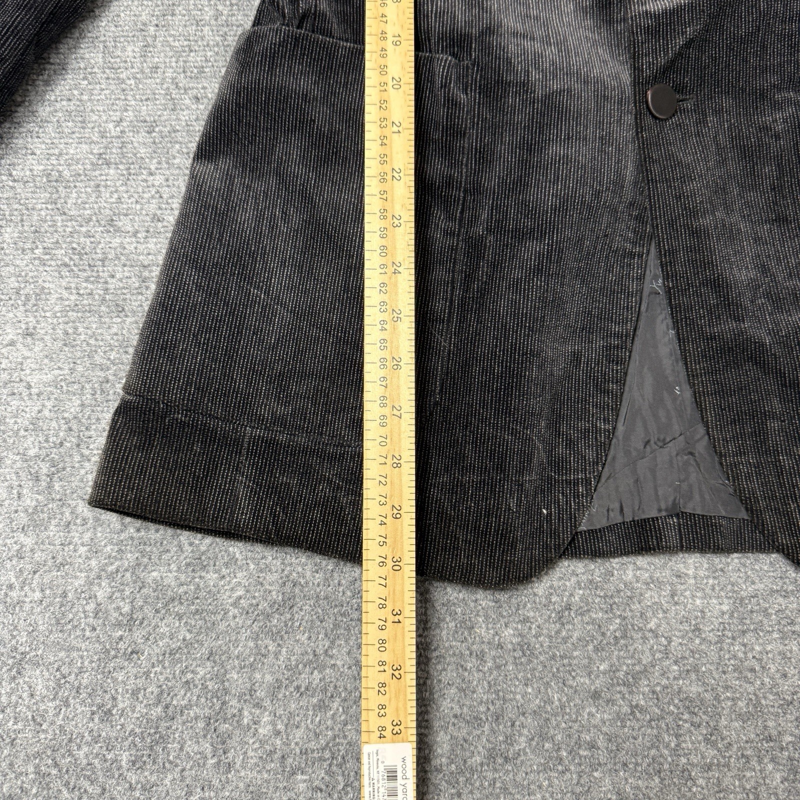 Yes Saint Laurent Vtg Textured Suede Black Blazer Sz 41
