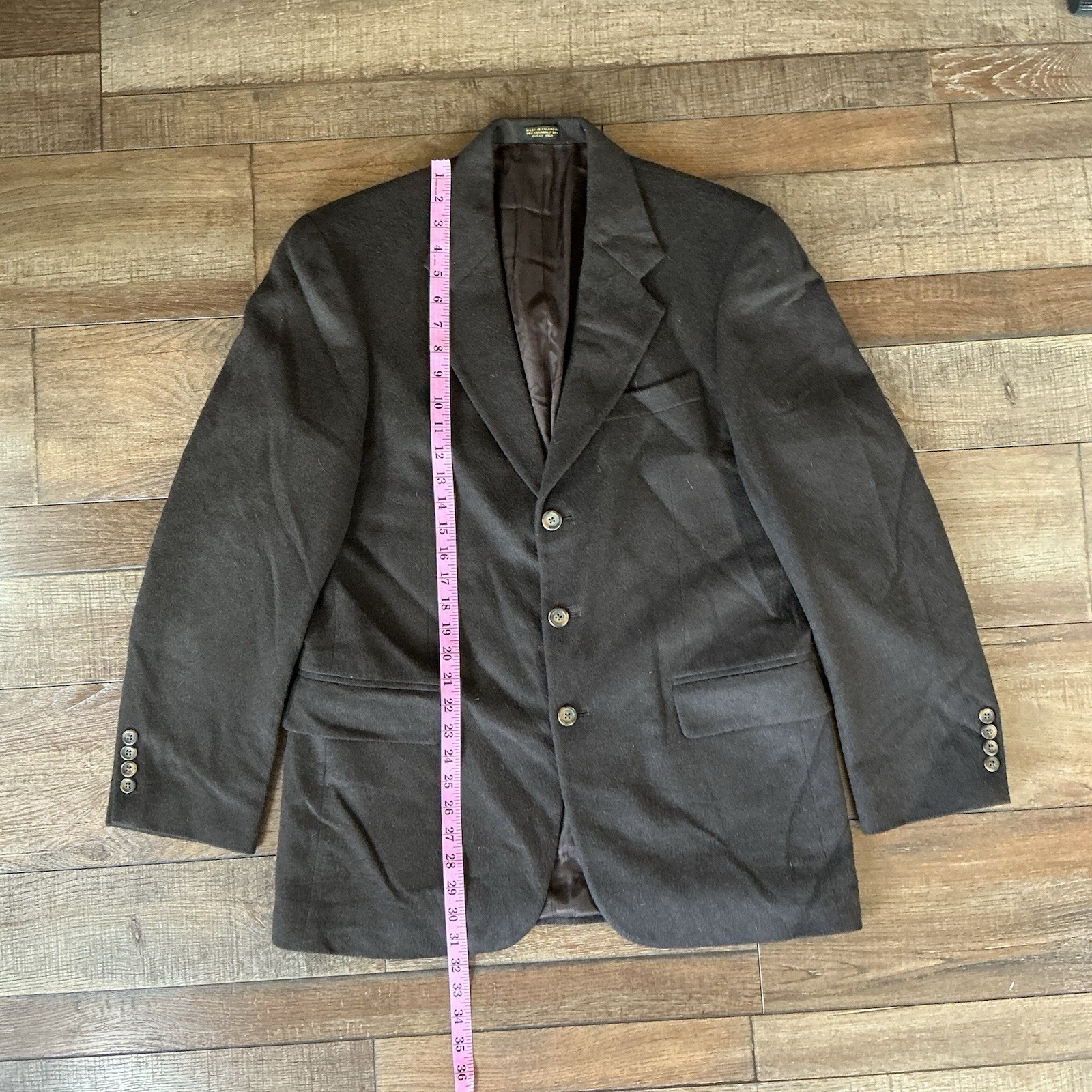 Bachrach 100% Camel Hair Sport Coat Blazer Men’s 40R Brown Colombia Made #261222
