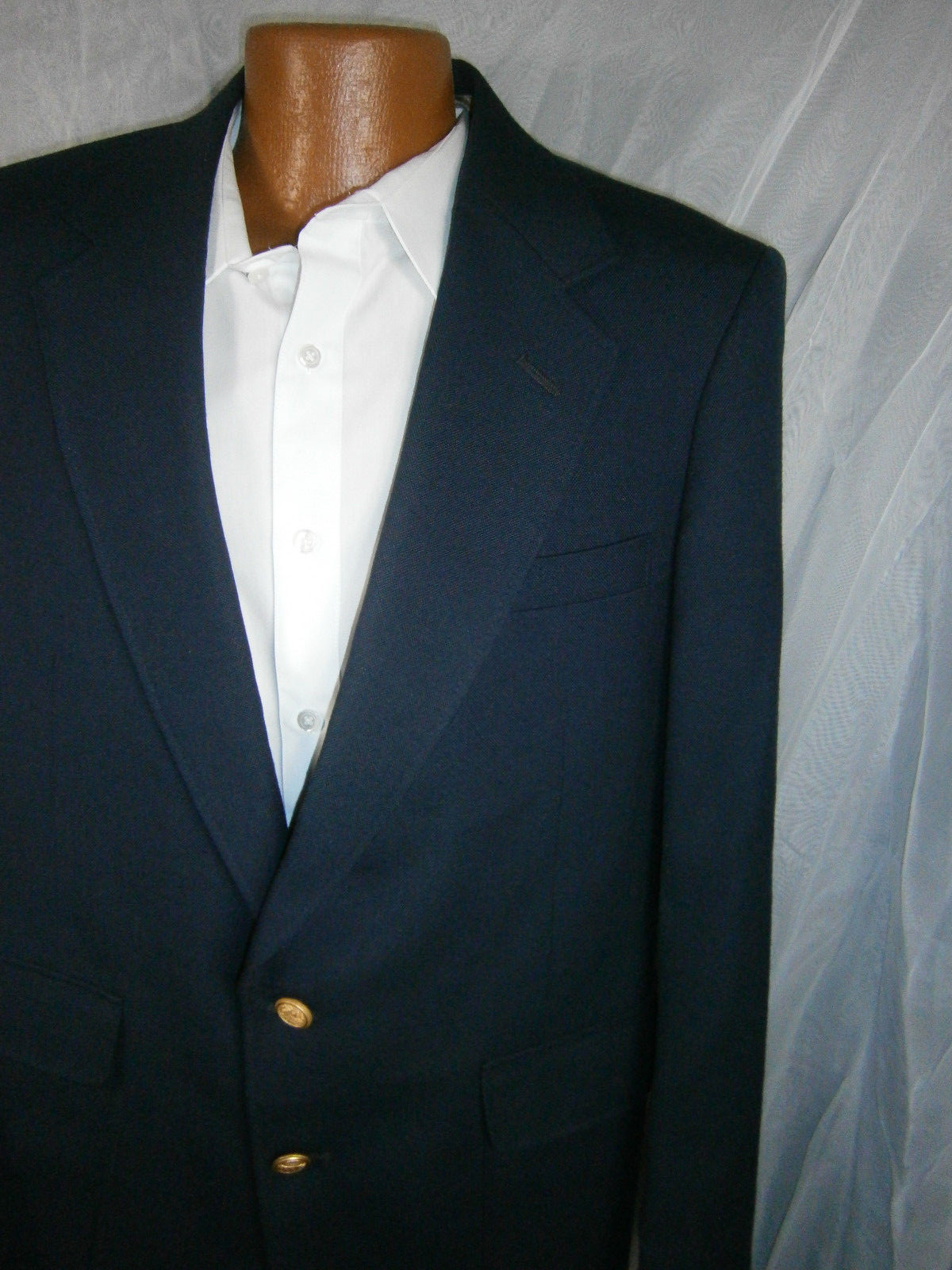 CAMBRIDGE BAY MENS JACKET SUITCOAT ALL SEASONS BLAZER NAVY BLUE WOOL BLEND 40 R