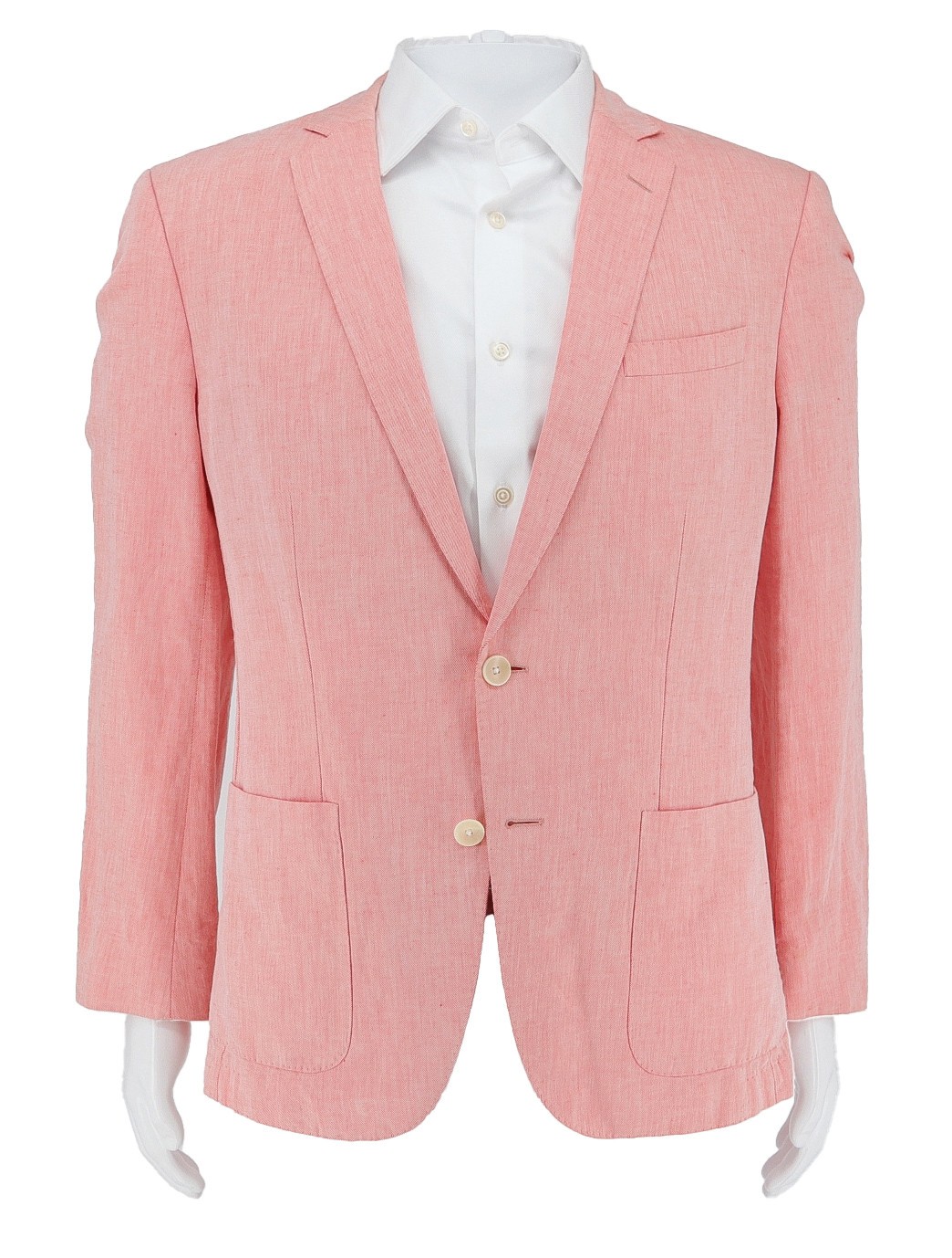 Hugo Boss Men’s Peach Blazer 42R Summer Sport Jacket Linen Cotton Blend