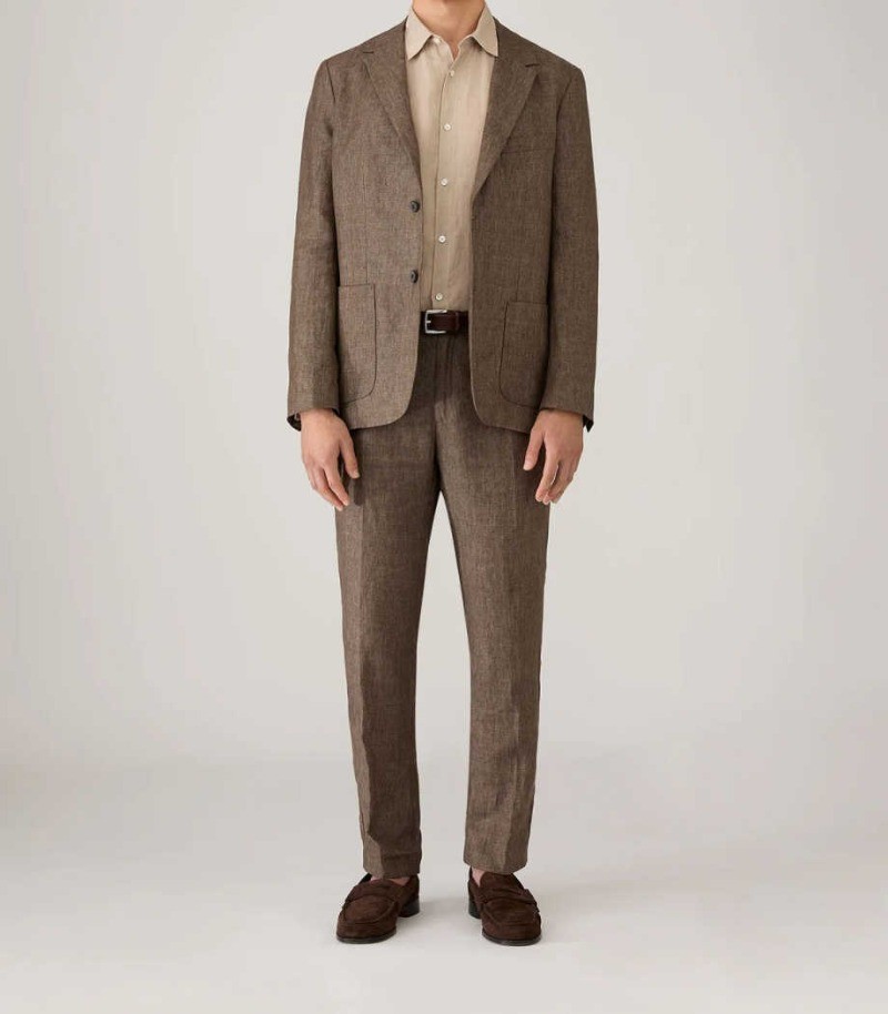 Summer Men’s Suits Breathable and Lightweight Jacket Pant for Wedding Business
