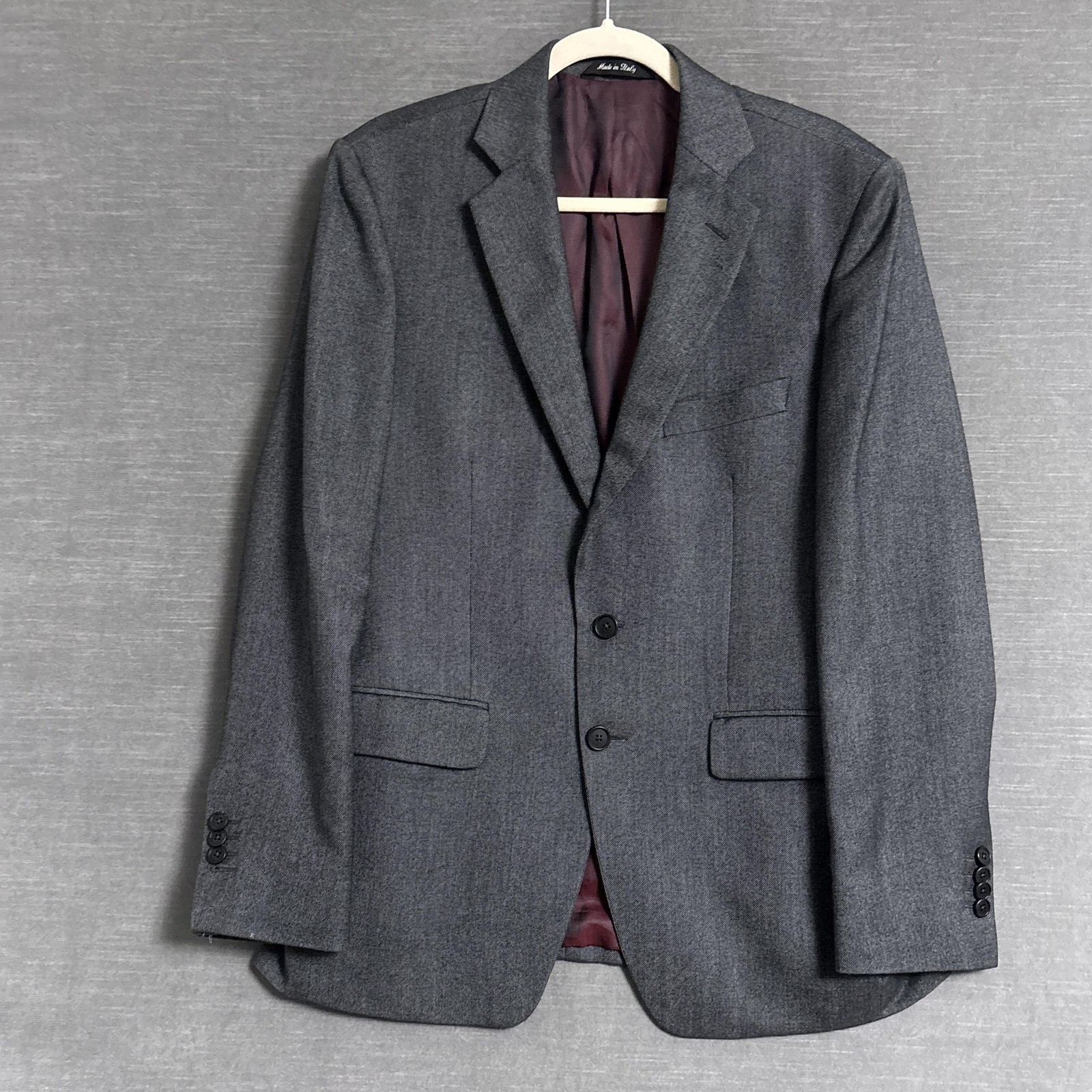 Nigel Curtiss Sport Coat 38R Gray Cashmere Blazer Custom Italy IT48 40R Slim Fit