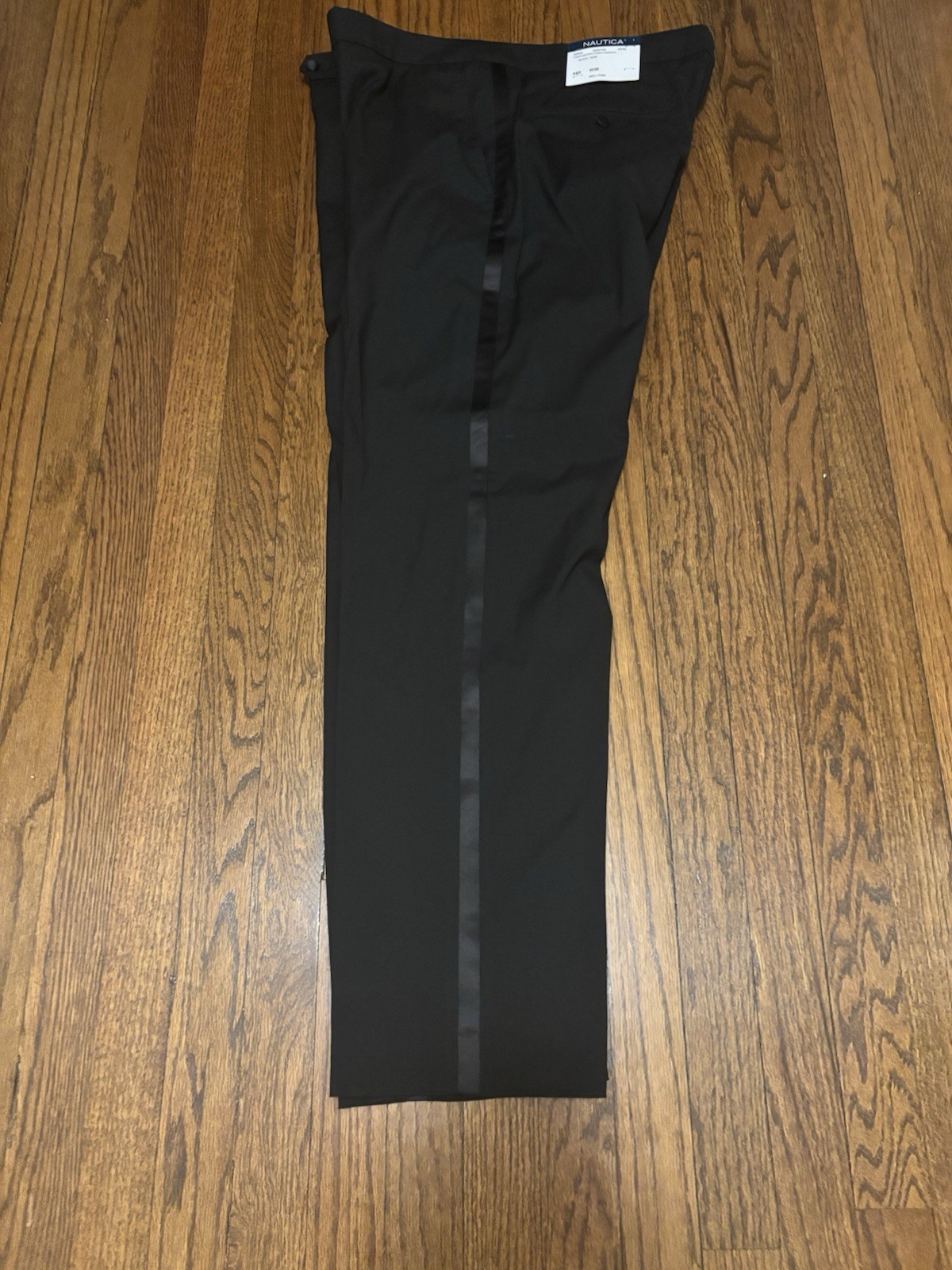Nautica Men’s Black Modern Stretch Nadal Tuxedo Suit Pants Size 38W Unhemmed
