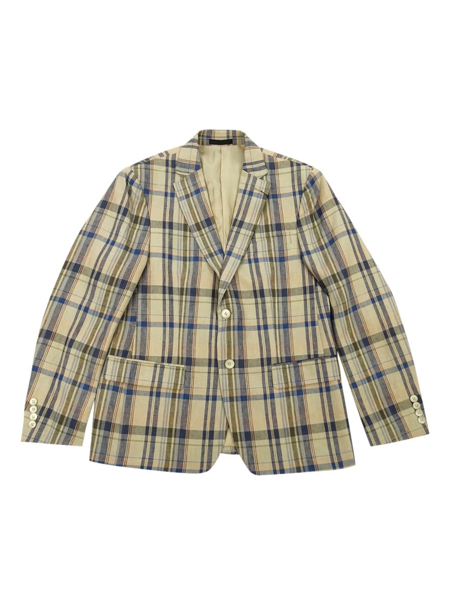 Lauren Ralph Lauren Men’s Classic-Fit Ultraflex Linen Blazer (42R, Tan/Blue)