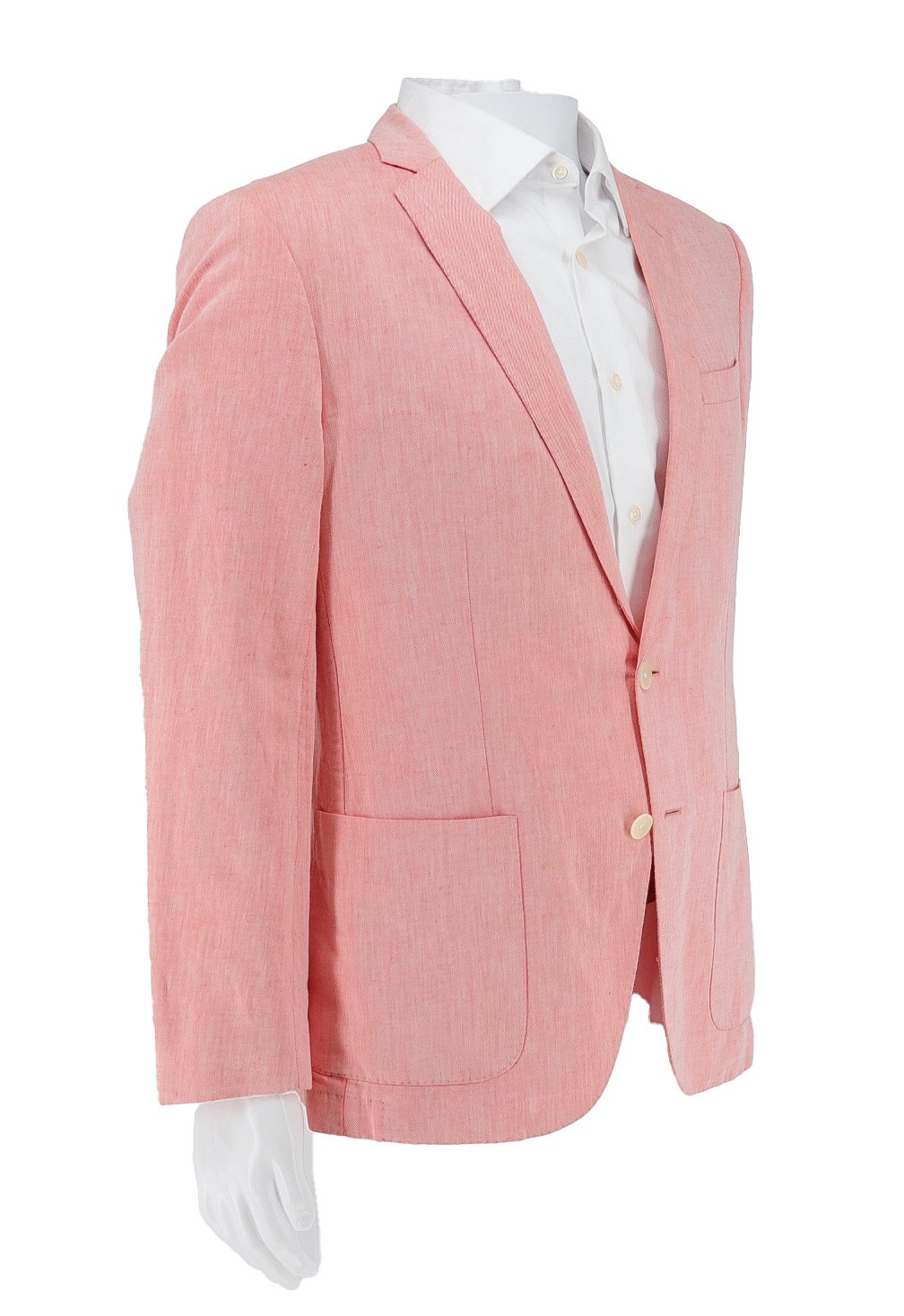 Hugo Boss Men’s Peach Blazer 42R Summer Sport Jacket Linen Cotton Blend