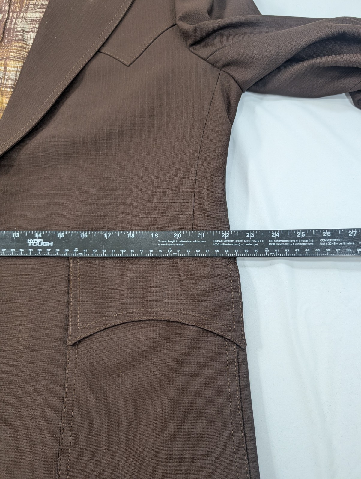 Sheplers Western Cut Sports Jacket Blazer Suit Coat Brown Yokes 44R 46″ Chest