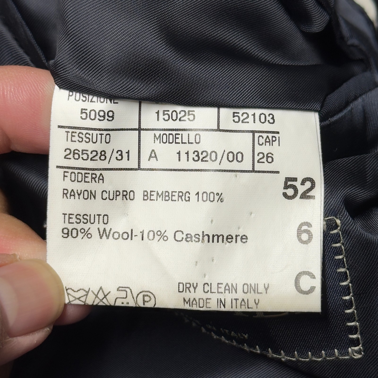 Canali Wool Cashmere Birdseye Hopsack Tweed Blazer Men EU 52 US 42 Italy Gray