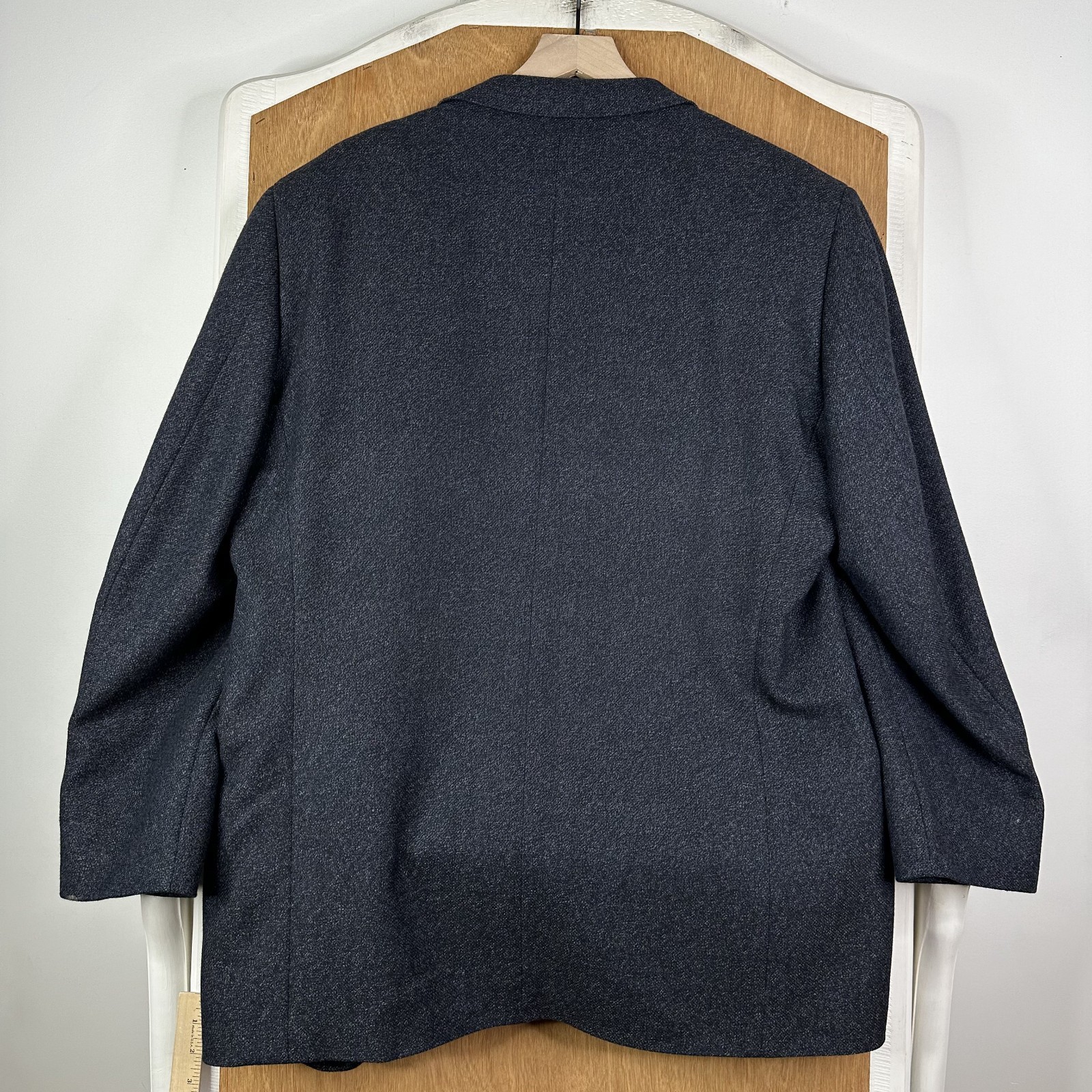 Ermenegildo Zegna Sport Coat Mens 48R Navy Blue 3 Button Cashmere Wool Coat