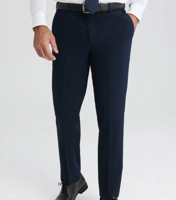 Suit Shop Men’s Navy Blue Suit Pants Size 42 Regular -Unhemmed- New with Tags